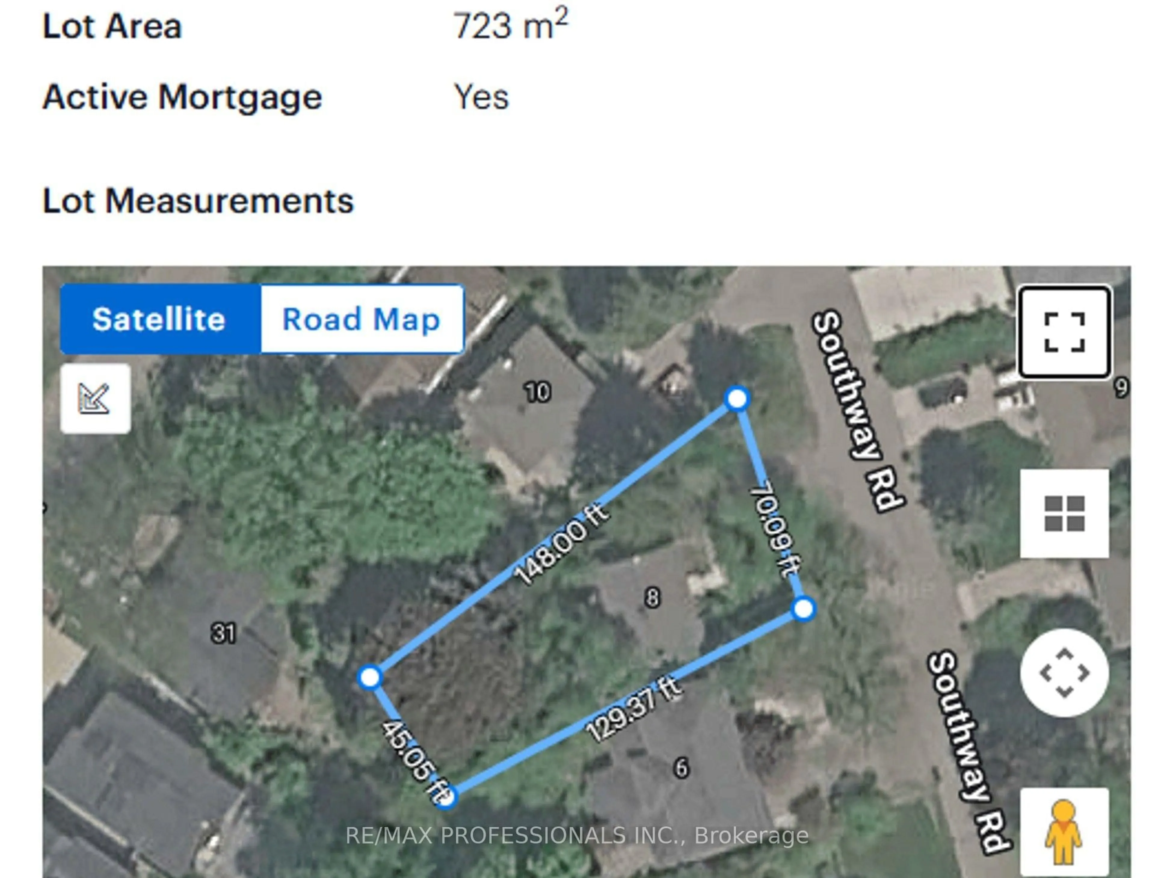 Picture of a map for 8 Southway Rd, Toronto Ontario M9A 3X9