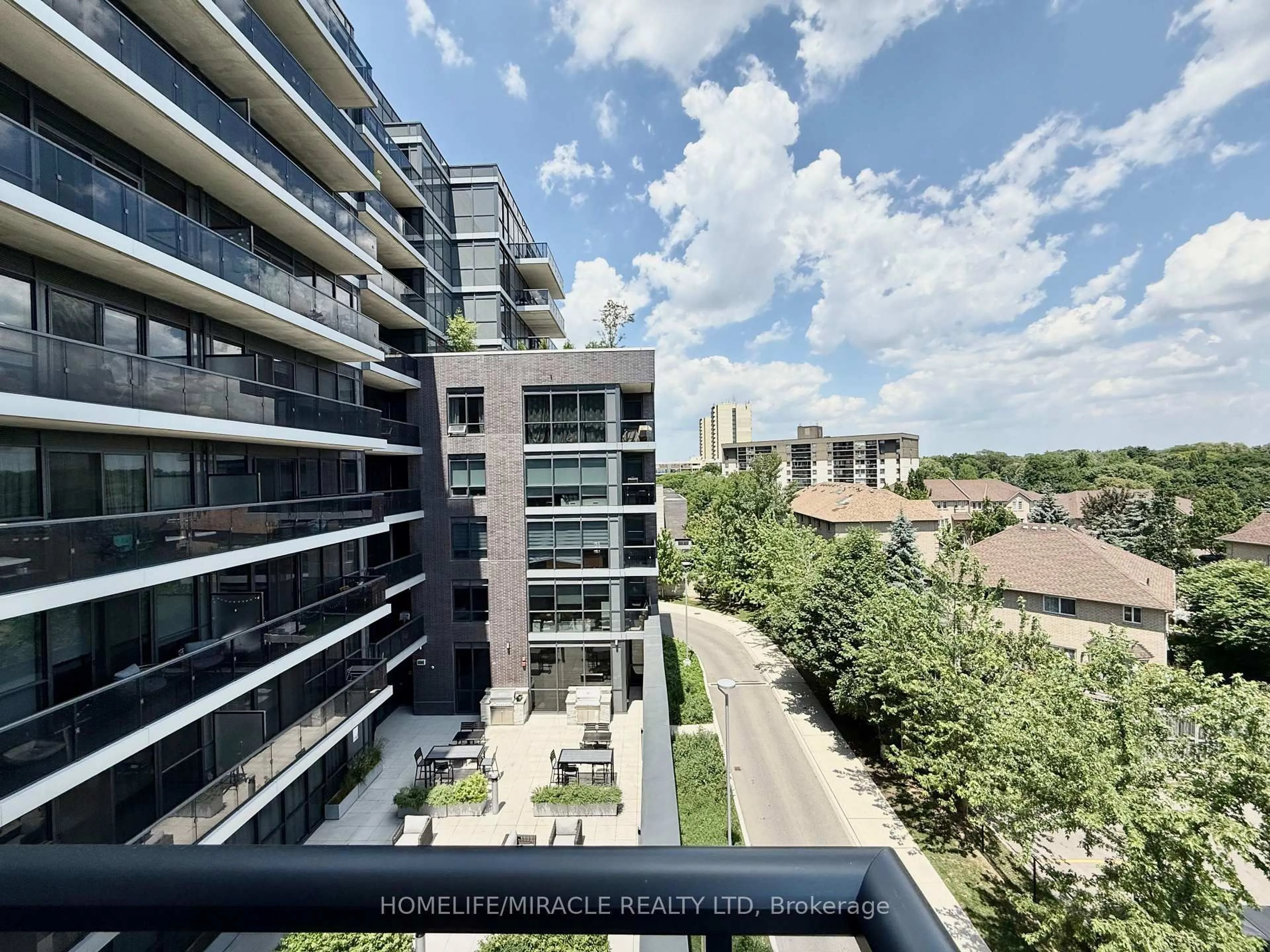 A pic from outside/outdoor area/front of a property/back of a property/a pic from drone, city buildings view from balcony for 26 Gibbs Rd #543, Toronto Ontario M9B 0E3