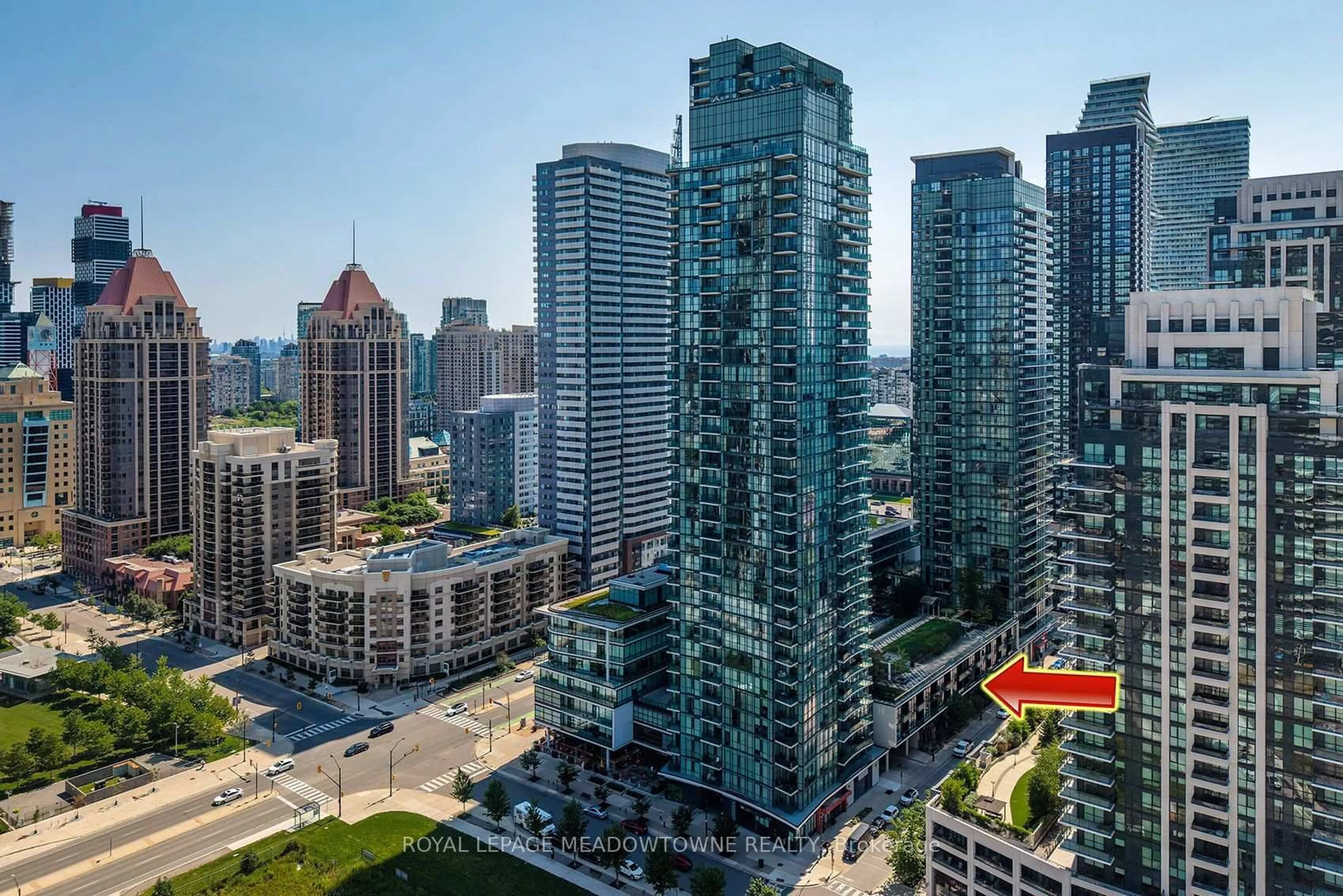 A pic from outside/outdoor area/front of a property/back of a property/a pic from drone, city buildings view from balcony for 4065 Brickstone Mews #315, Mississauga Ontario L5B 0G3