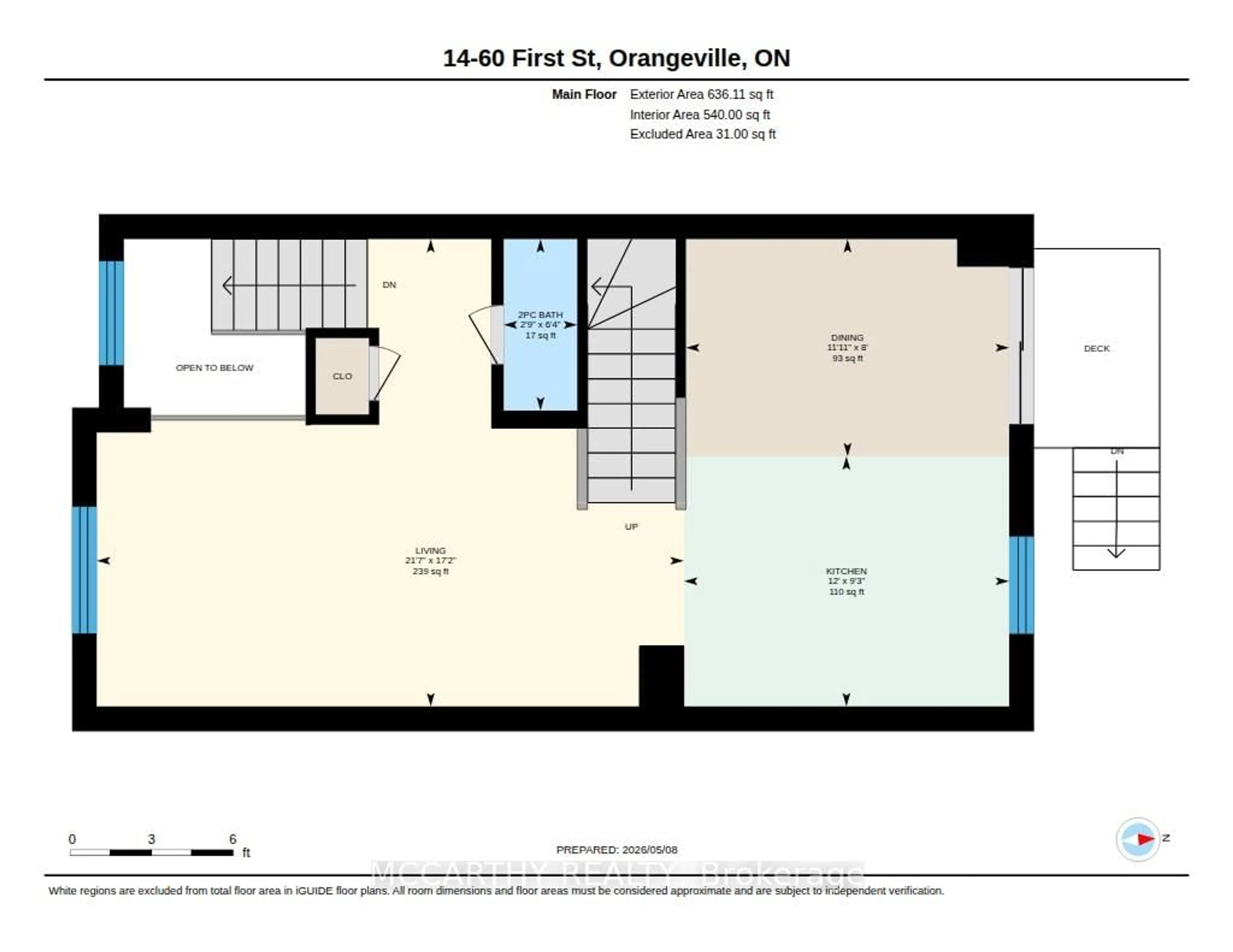 Floor plan for 60 First St #14, Orangeville Ontario L9W 2E4