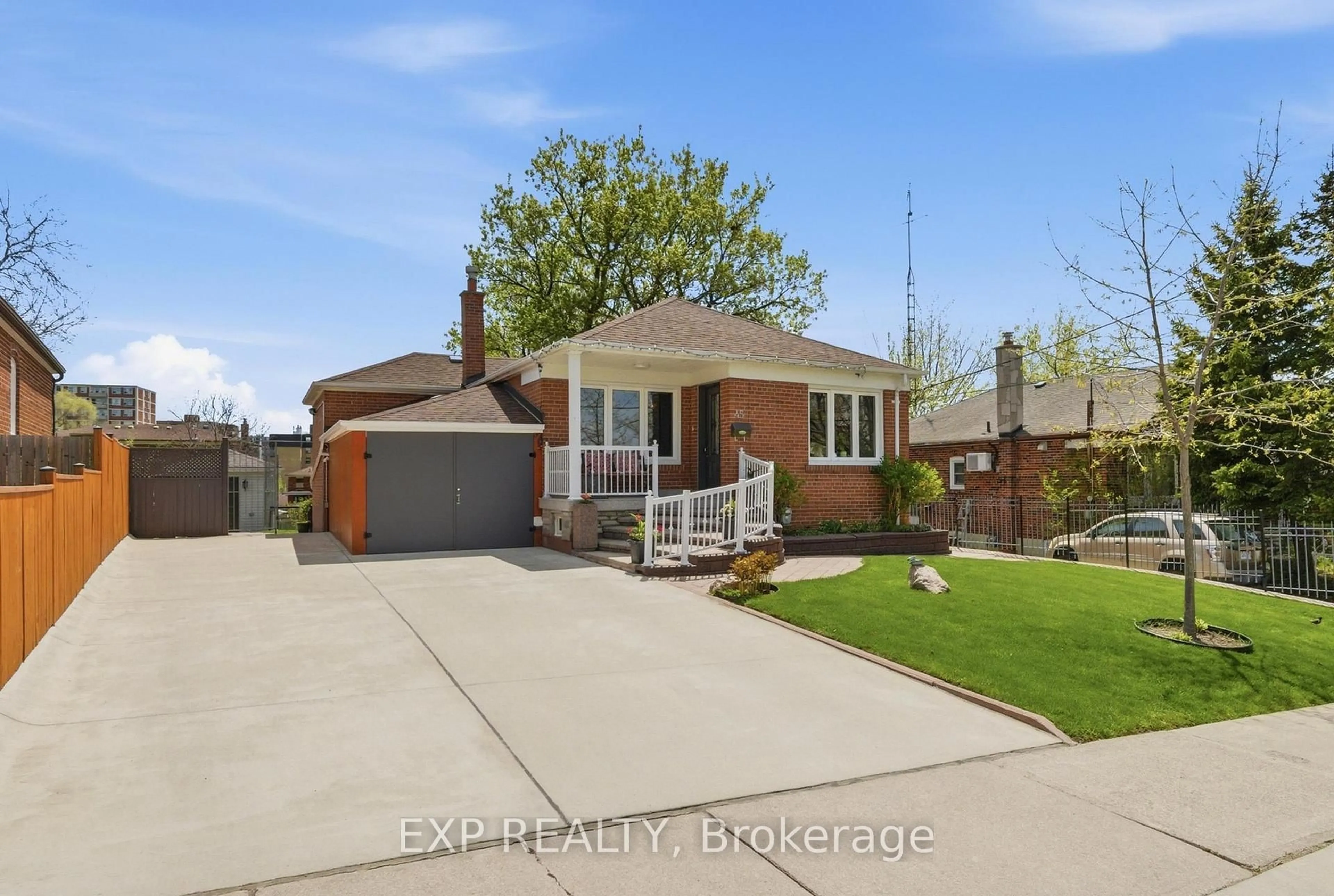 Home with brick exterior material, street for 45 Flamborough Dr, Toronto Ontario M6M 2R5