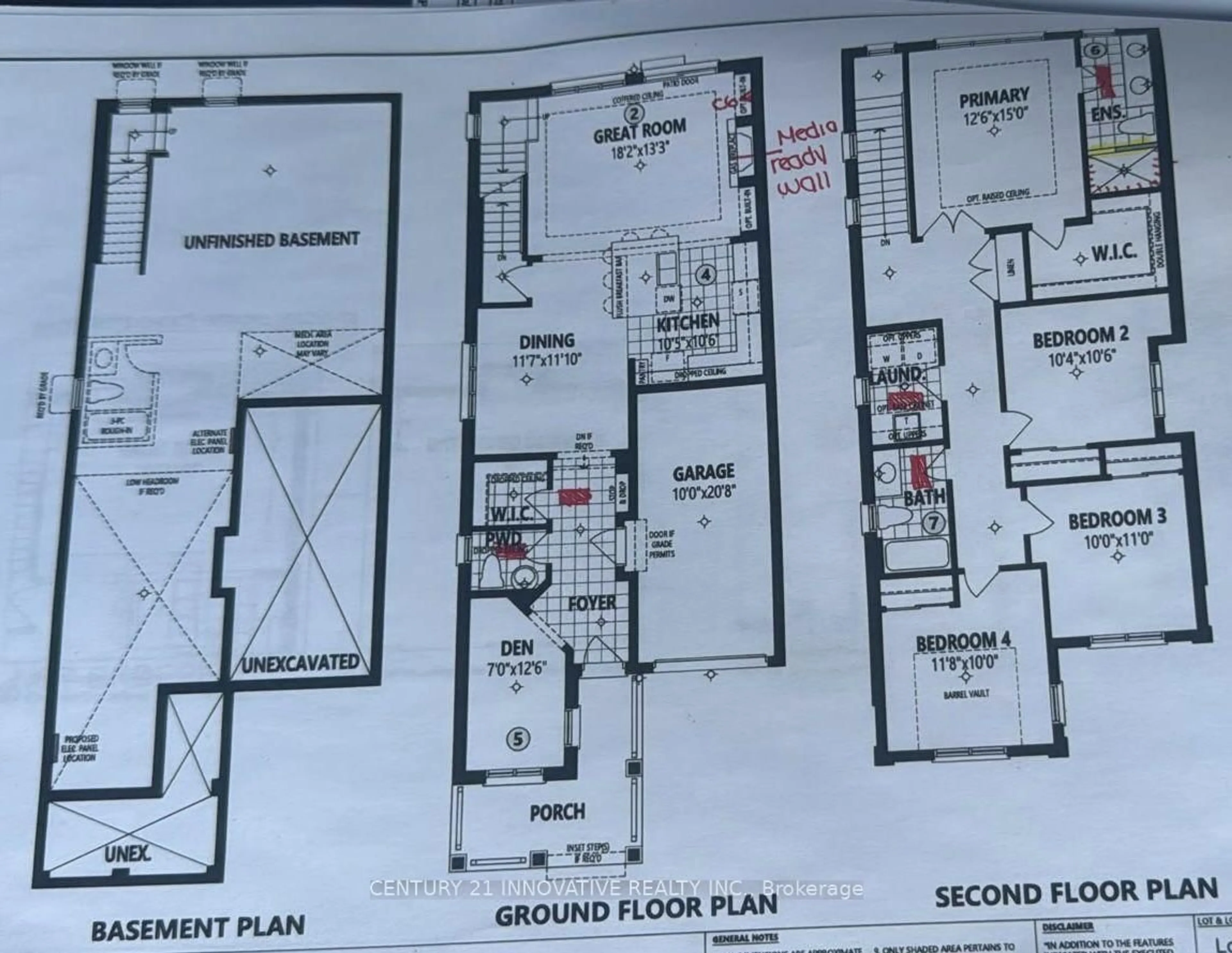 Floor plan for 1282 Stirling Todd Terr, Milton Ontario L9E 2E5