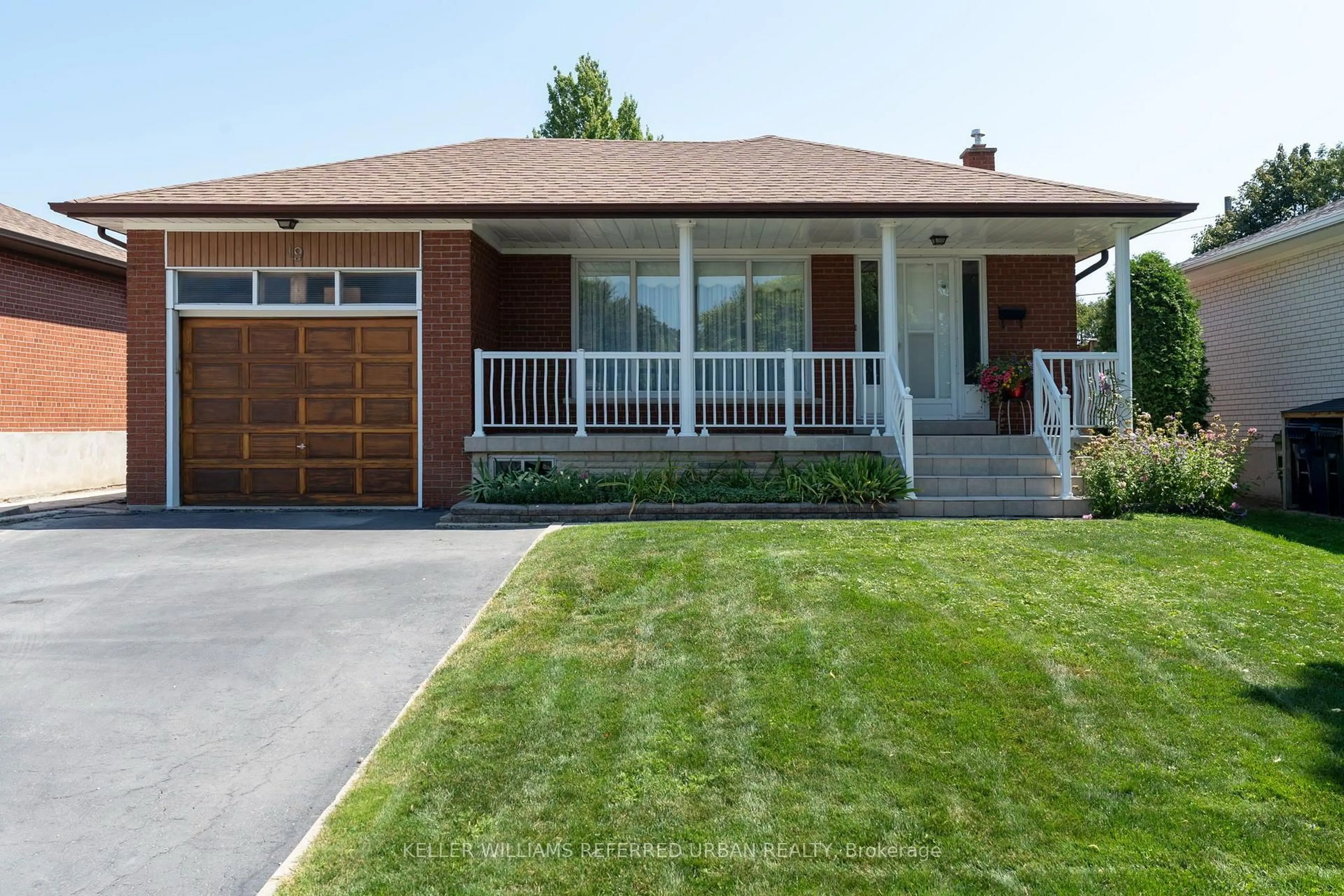 Home with brick exterior material, street for 19 Groverdale Rd, Toronto Ontario M9C 3M7