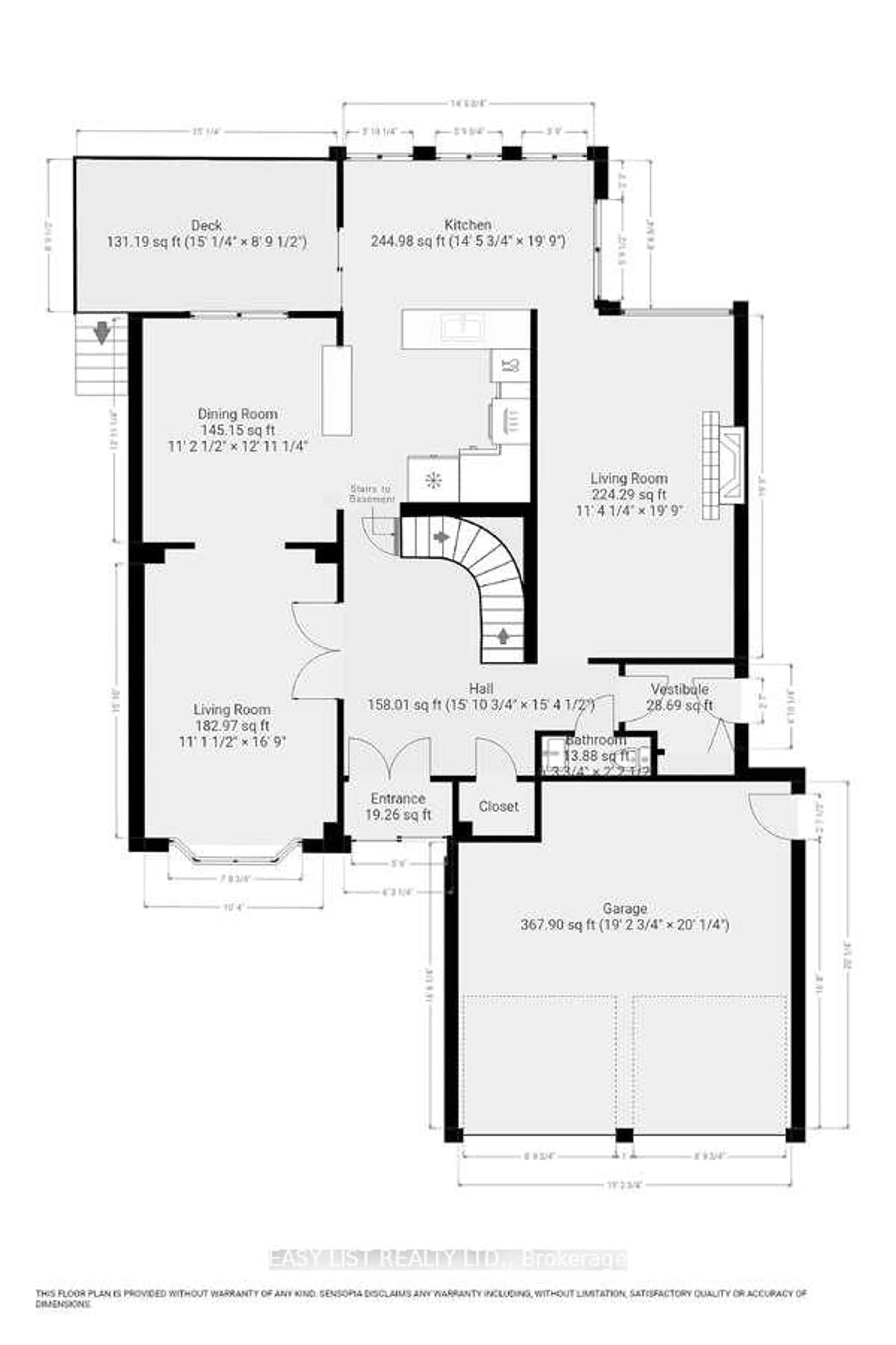 Floor plan for 208 Anastasia Terr, Mississauga Ontario L5B 3A6