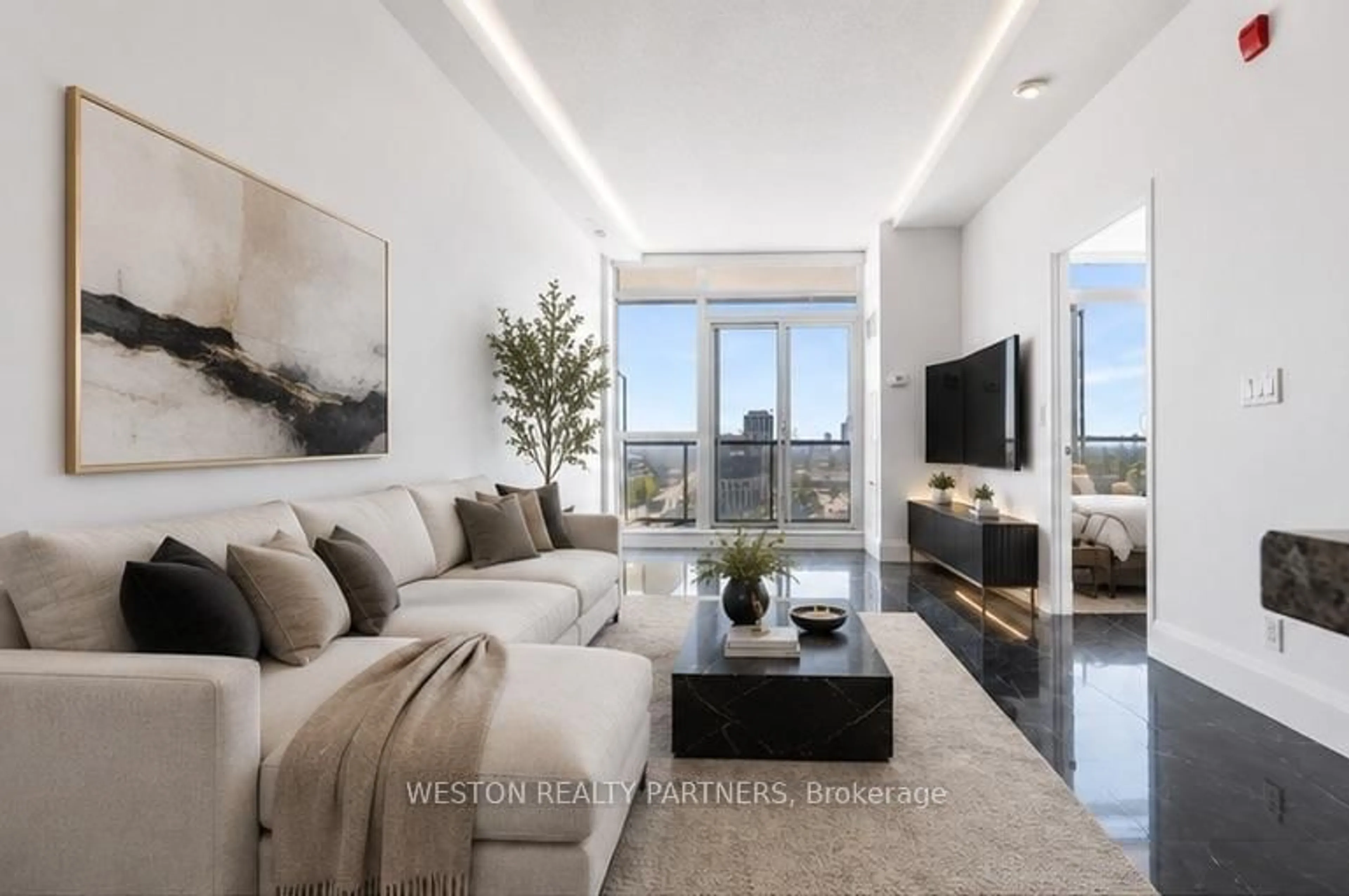 Living room with furniture, unknown for 1185 The Queensway #1118, Toronto Ontario M8Z 0C6