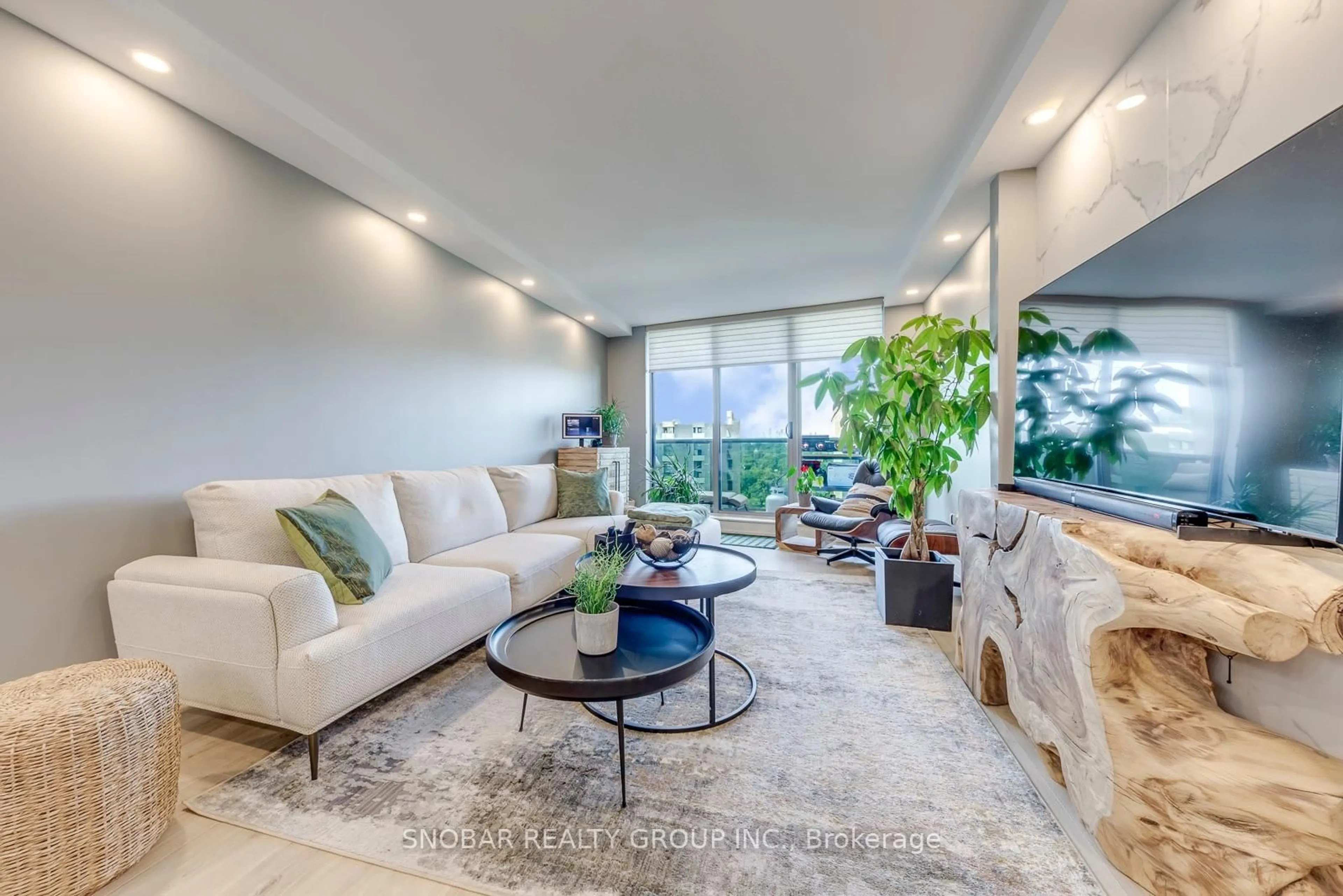 Living room with furniture, unknown for 299 Mill Rd #1510, Toronto Ontario M9C 4V9