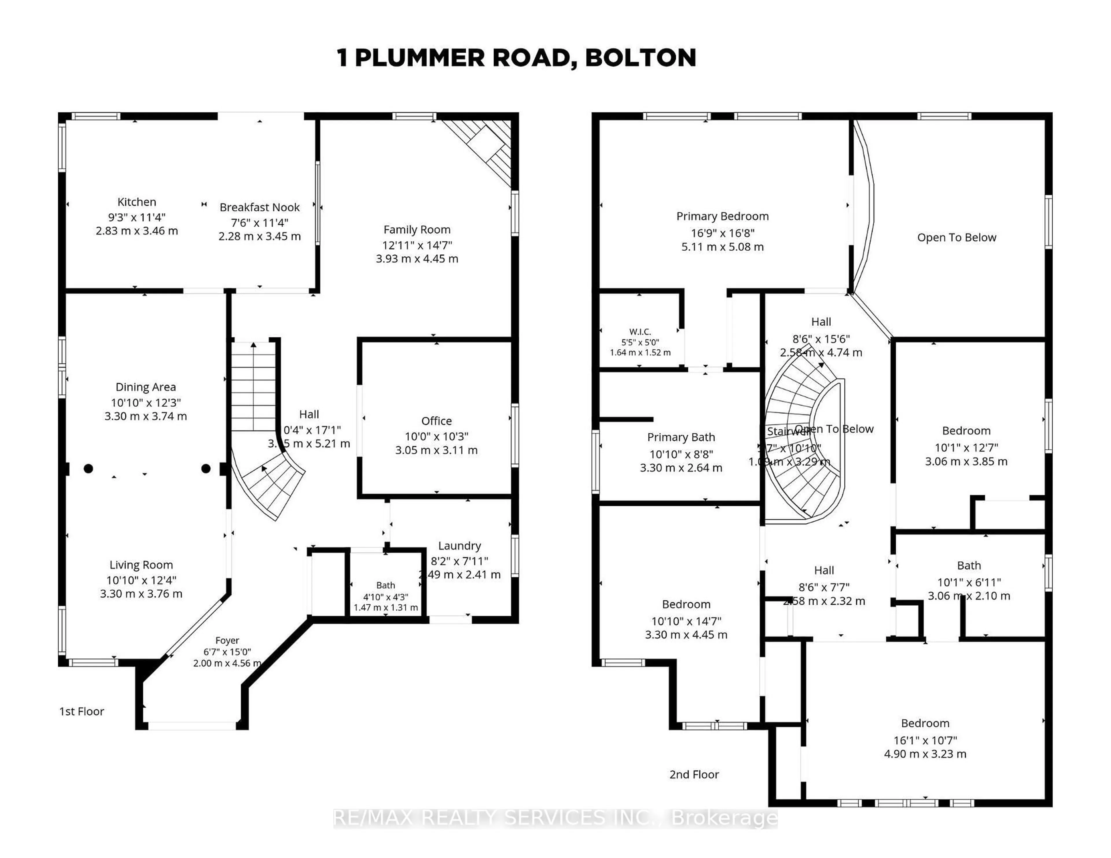 Floor plan for 1 Plummer Rd, Caledon Ontario L7E 1V1