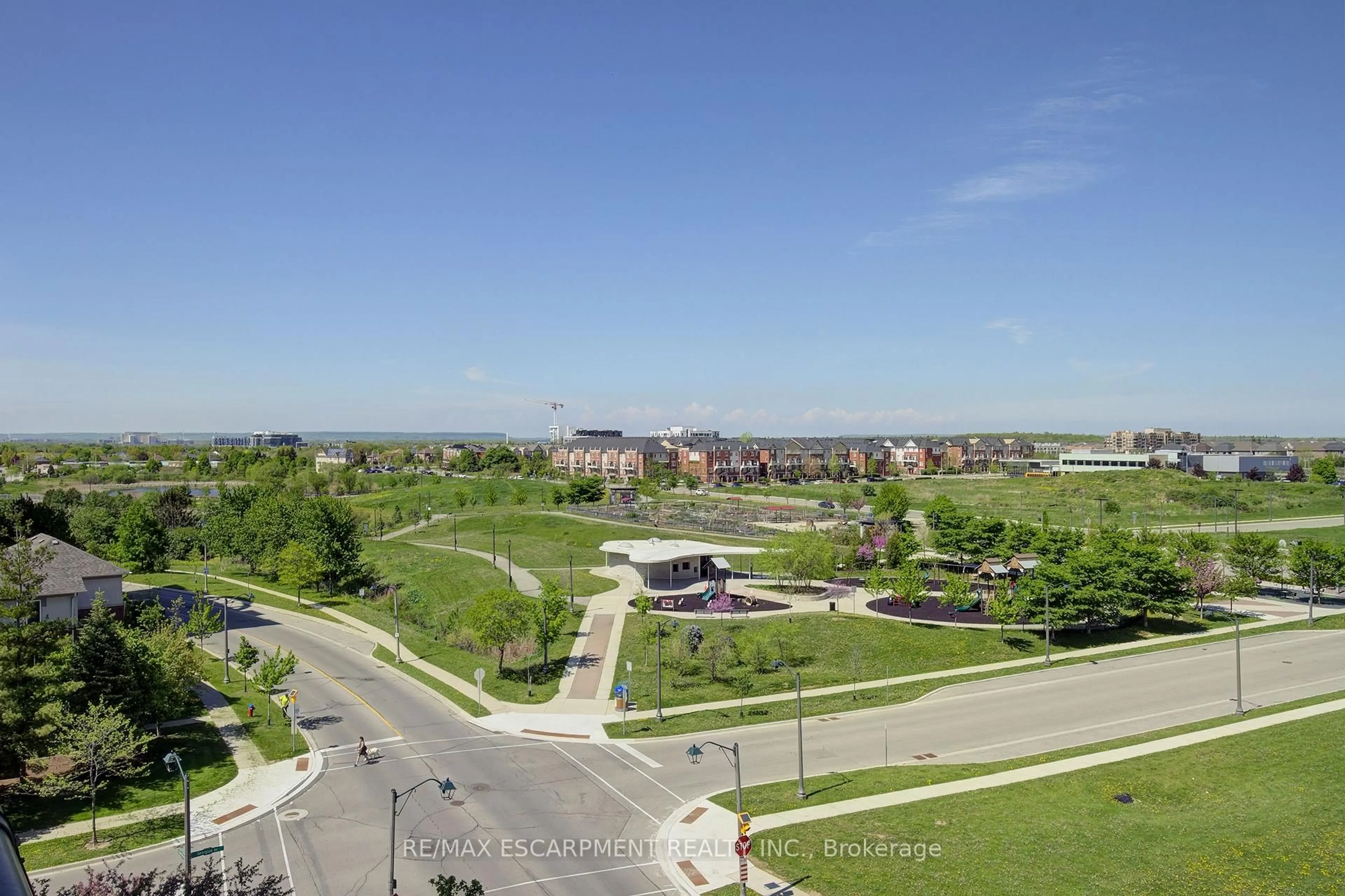 A pic from outside/outdoor area/front of a property/back of a property/a pic from drone, city buildings view from balcony for 2379 Central Park Dr #603, Oakville Ontario L6H 0E3