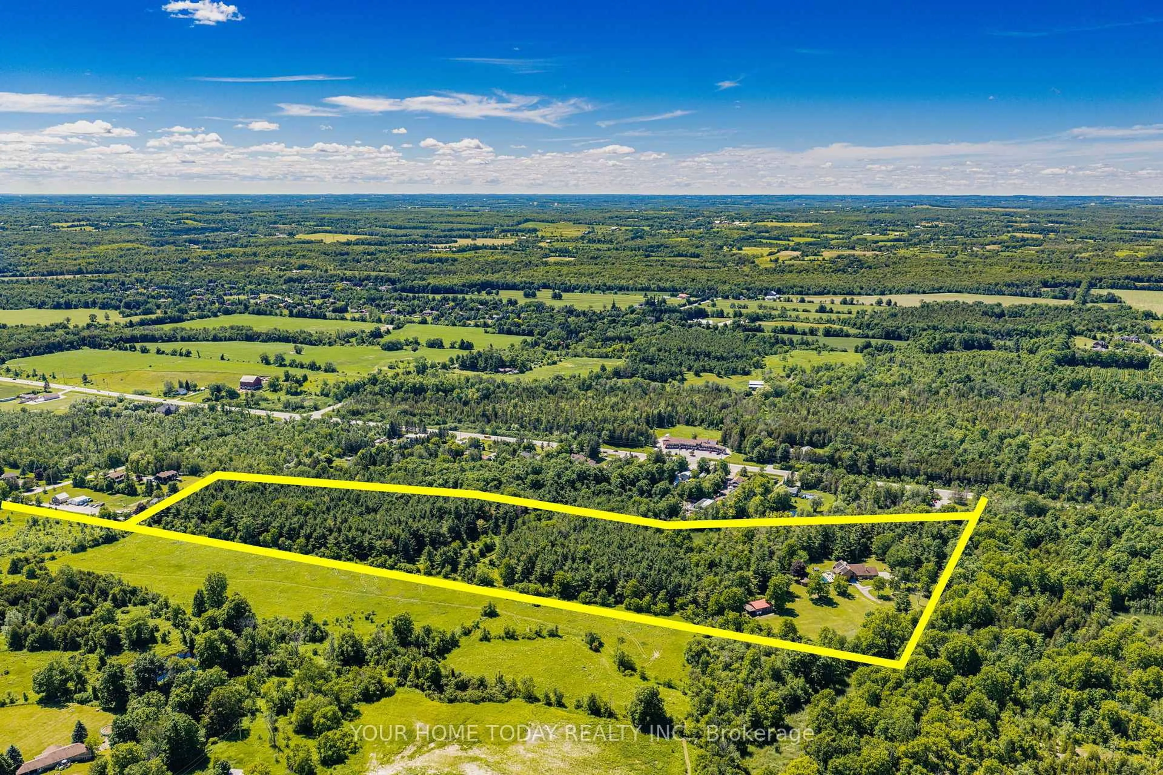 A pic from outside/outdoor area/front of a property/back of a property/a pic from drone, forest/trees view for 12492 Highway 7 Highway, Halton Hills Ontario L7G 4S4