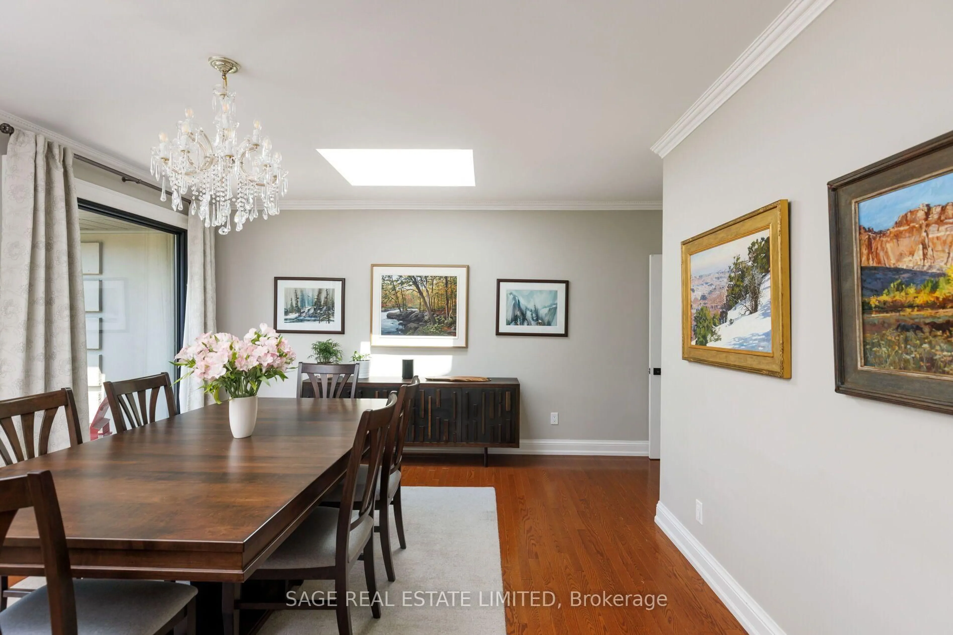 Dining room, wood/laminate floor for 5 Blair Athol Cres, Toronto Ontario M9A 1X6