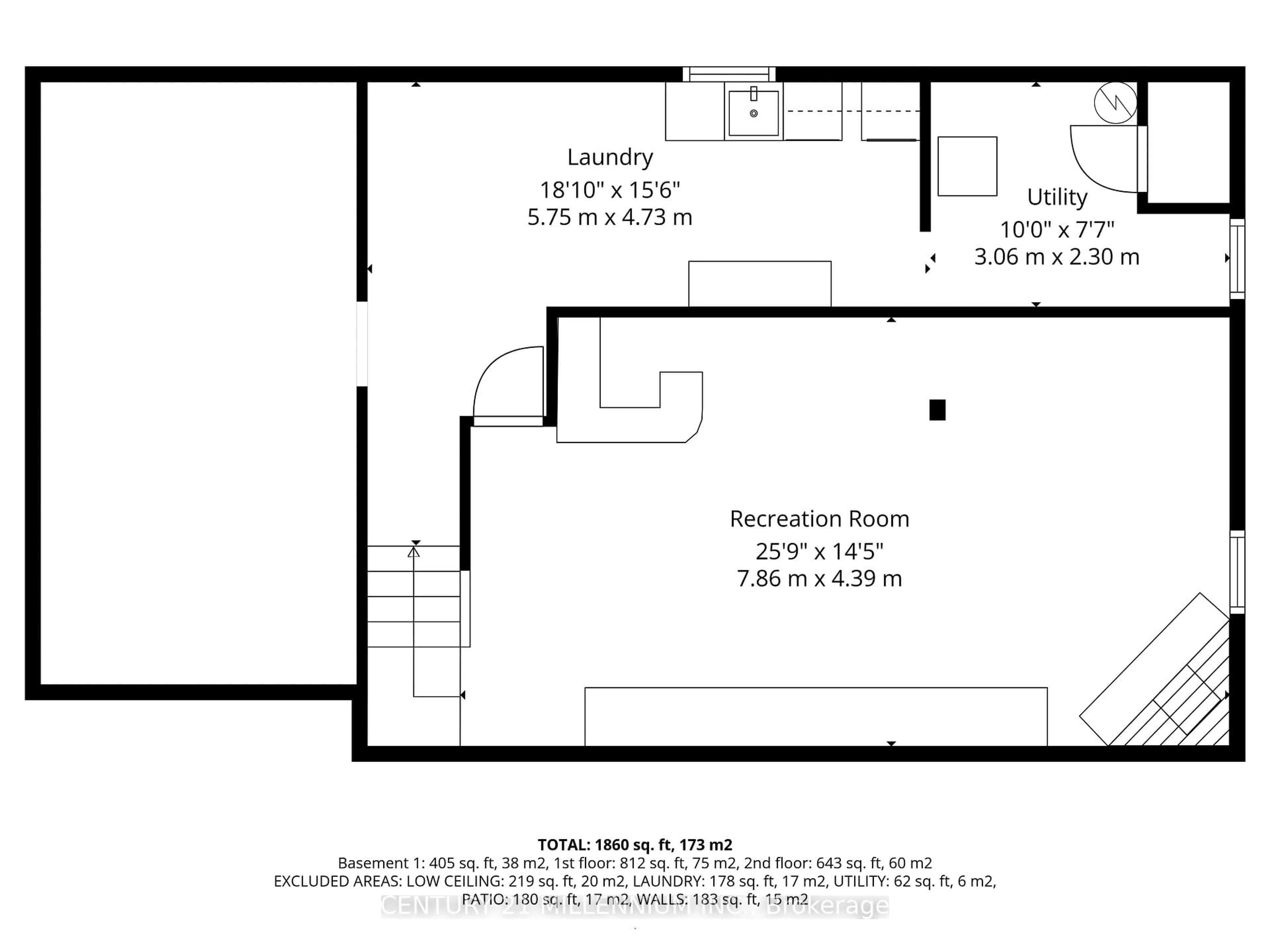 Floor plan for 2 Durham Cres, Brampton Ontario L6T 2X6