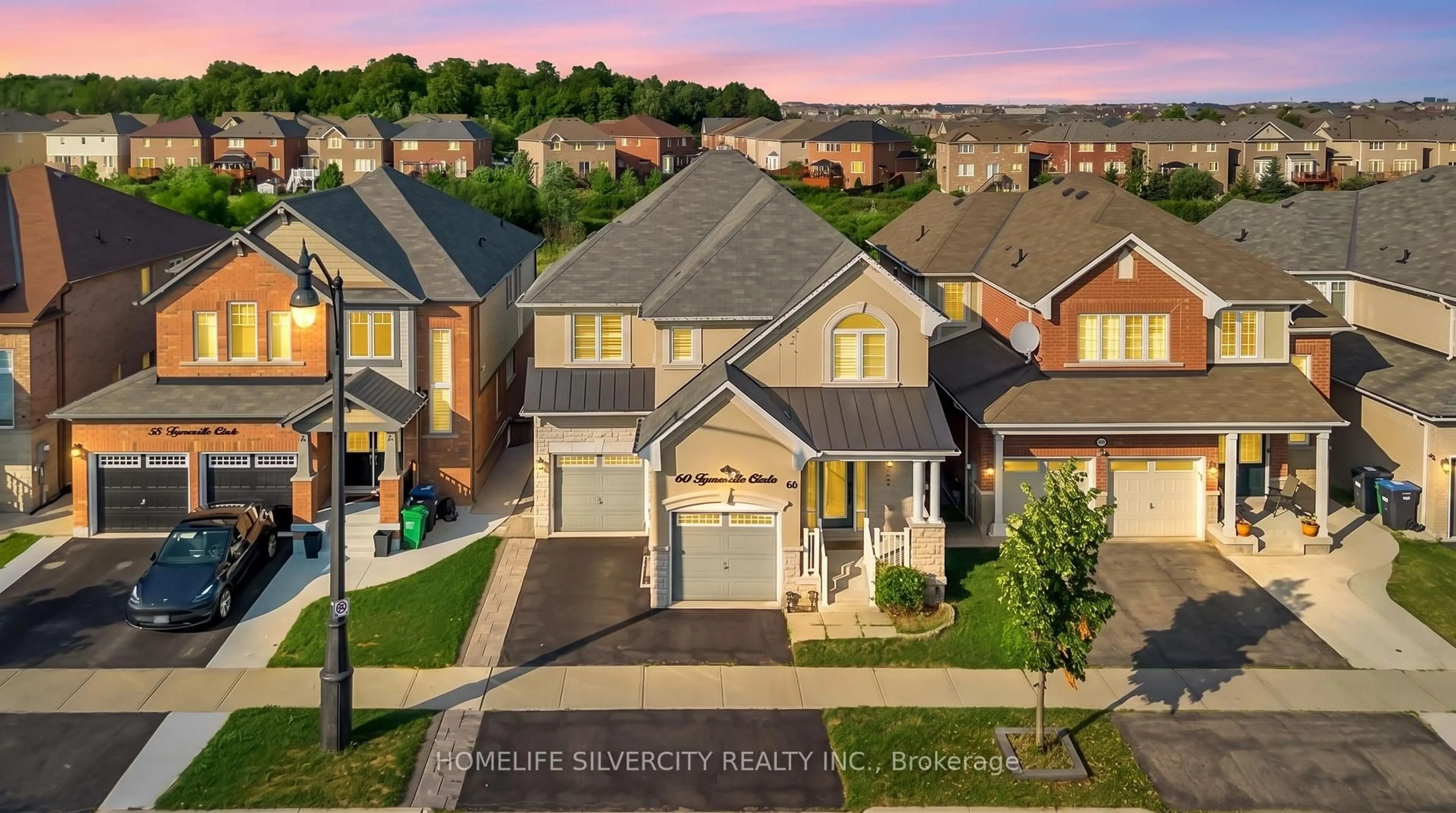 A pic from outside/outdoor area/front of a property/back of a property/a pic from drone, street for 60 Tysonville Circ, Brampton Ontario L7A 0B5