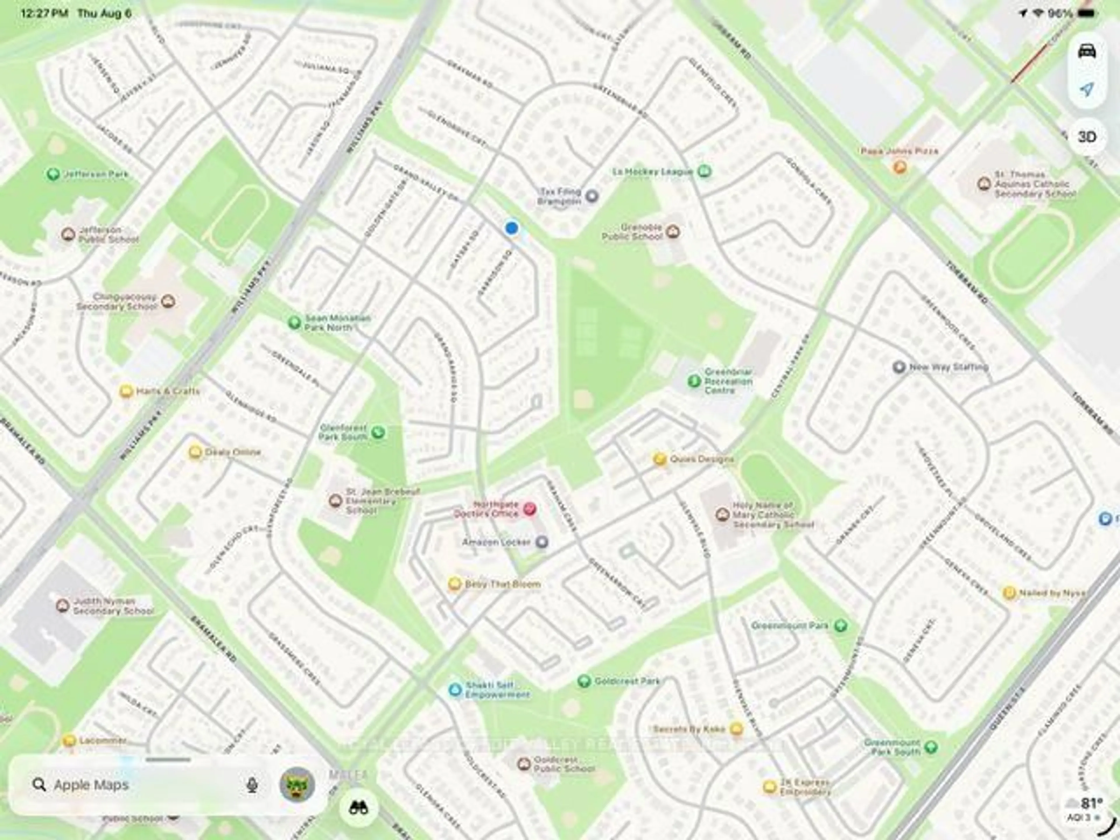 Picture of a map for 10 Gladstone Sq, Brampton Ontario L6S 2H5