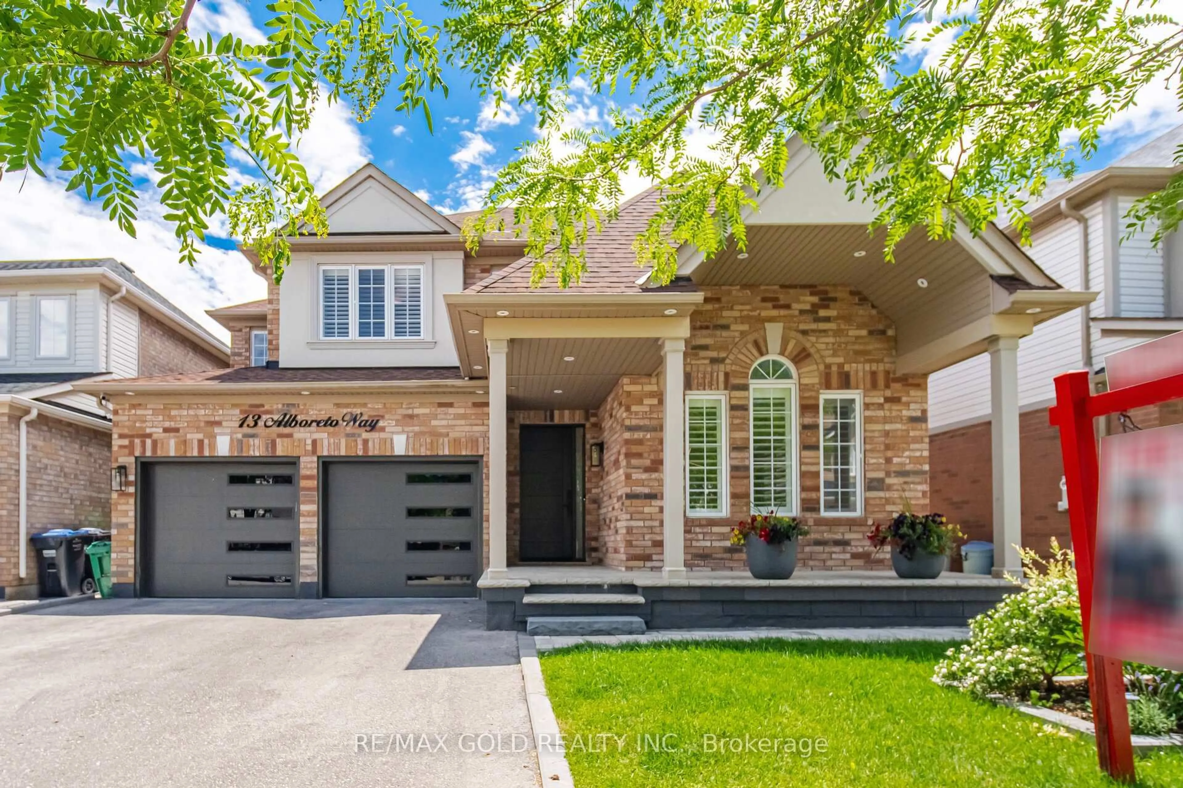 Home with brick exterior material, street for 13 Alboreto Way, Brampton Ontario L6X 0N5