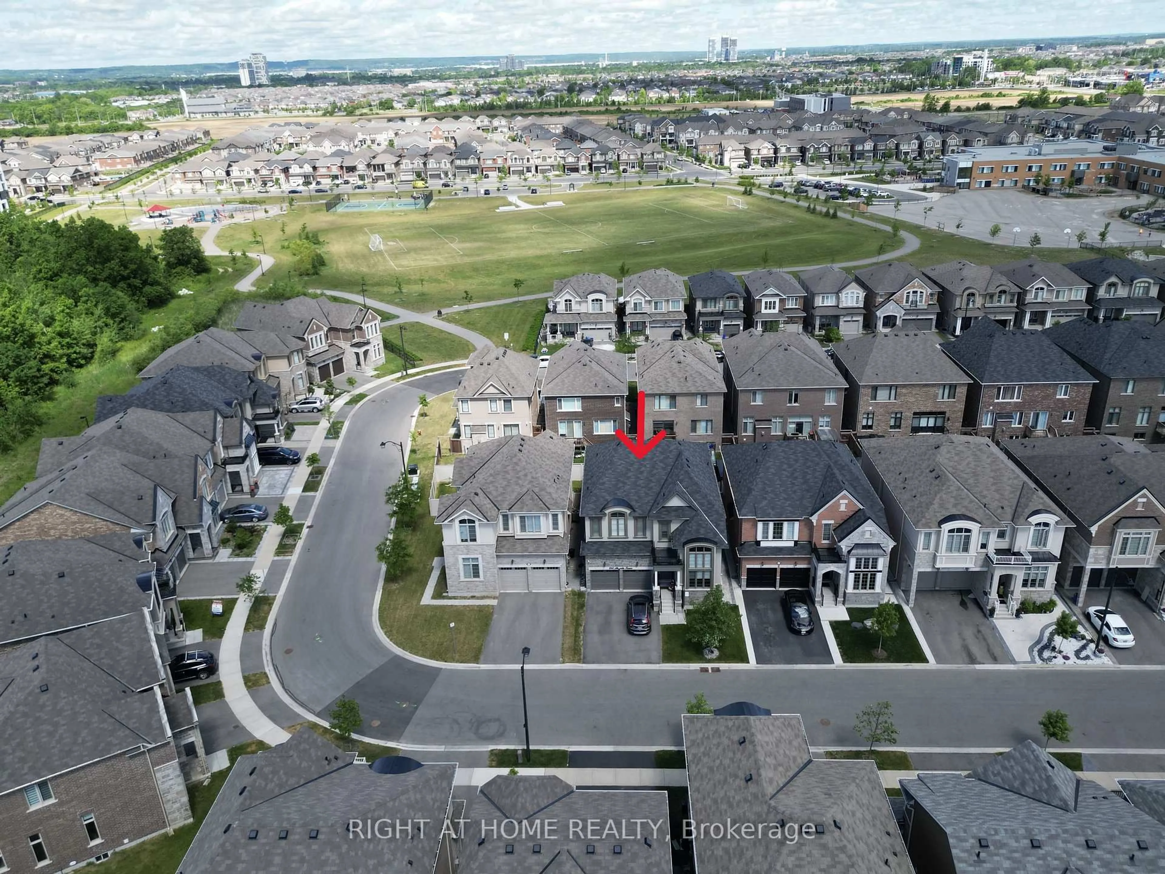 A pic from outside/outdoor area/front of a property/back of a property/a pic from drone, unknown for 866 Magnolia Terr, Milton Ontario L9E 1R2