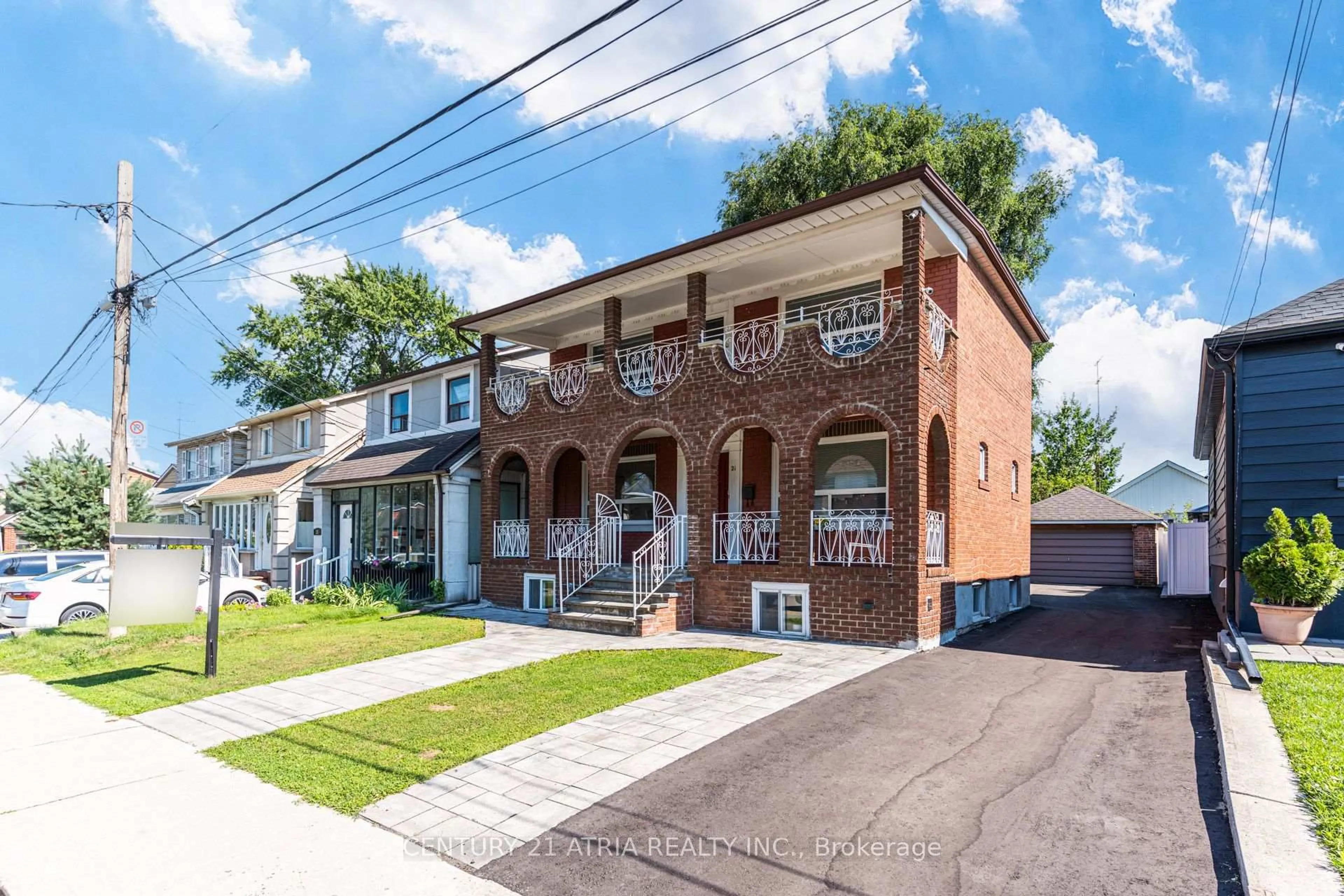 Home with brick exterior material, street for 21 Mahoney Ave, Toronto Ontario M6M 2H5