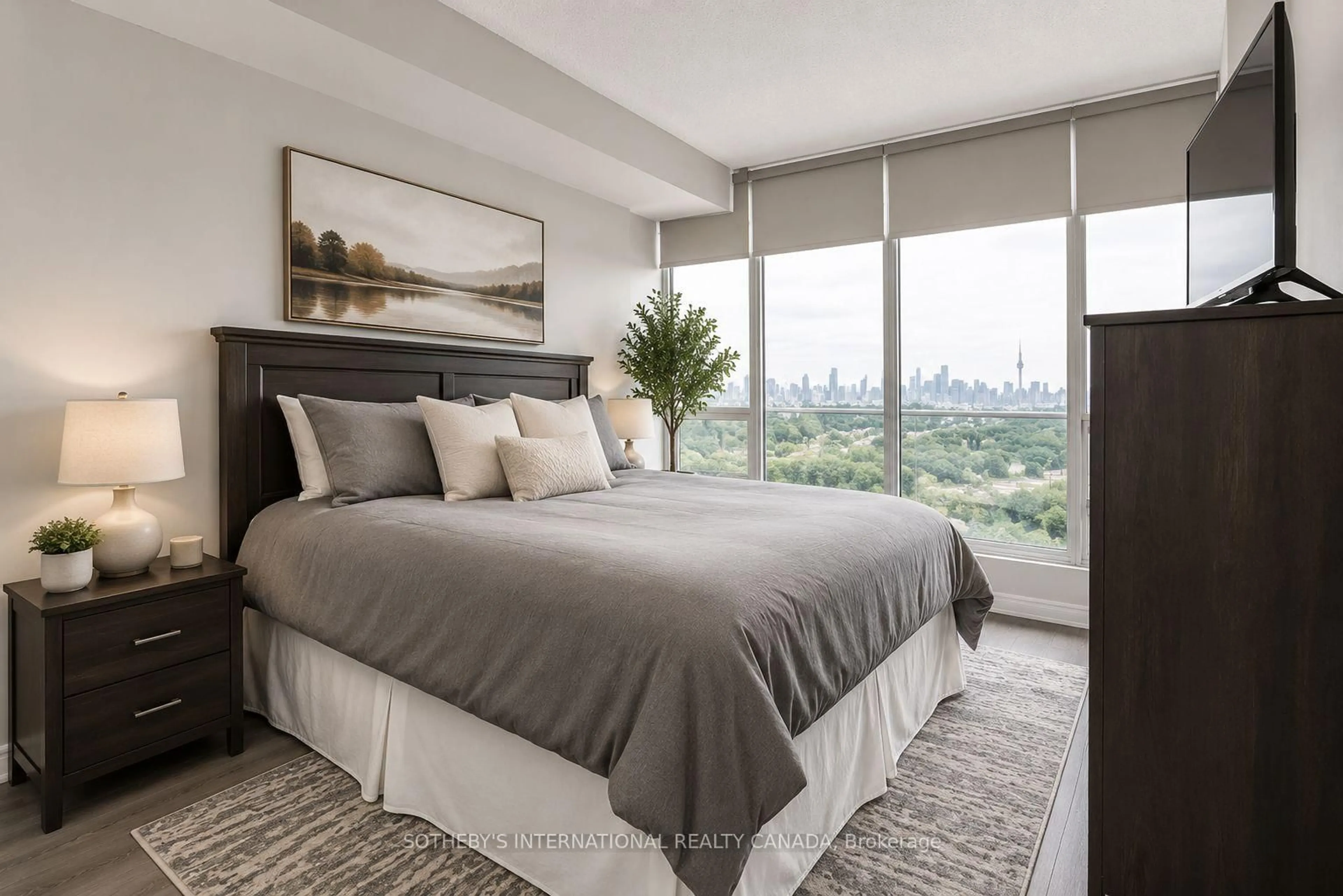 Bedroom with bed, unknown for 15 Windermere Ave #2007, Toronto Ontario M6S 5A2