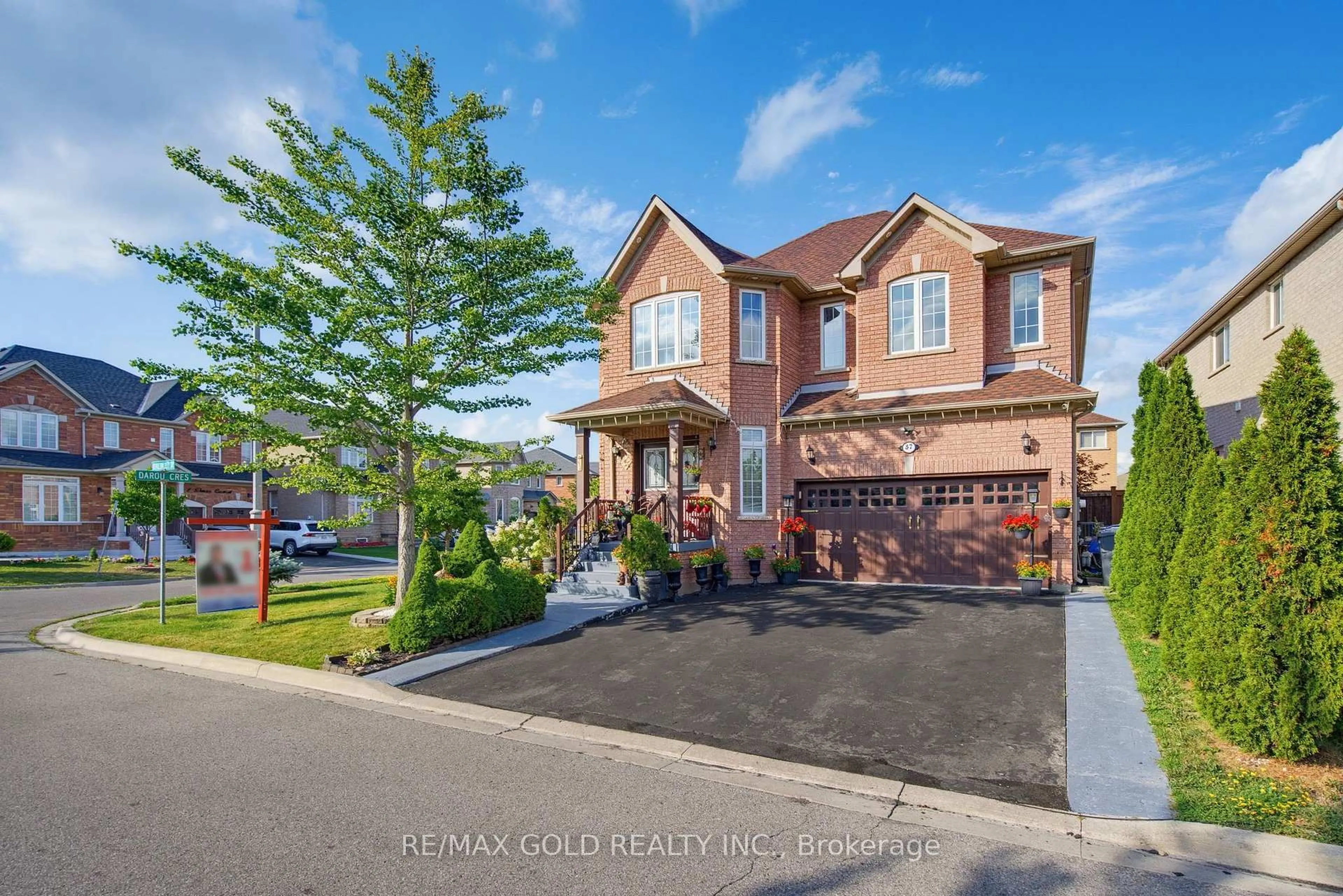 Home with brick exterior material, street for 57 Quailvalley Dr, Brampton Ontario L6R 0N7