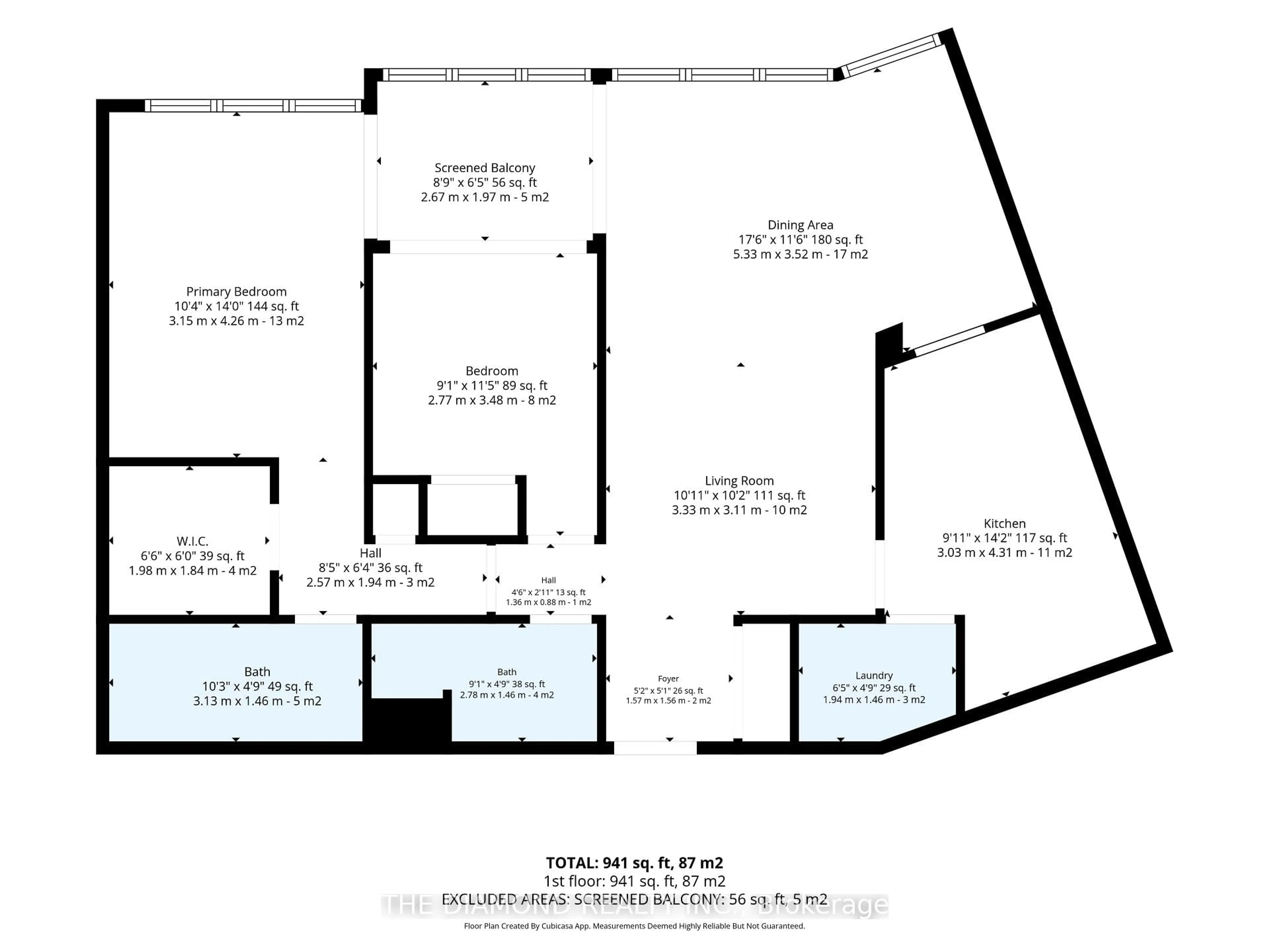 Floor plan for 1360 Rathburn Rd #1805, Mississauga Ontario L4W 4H4