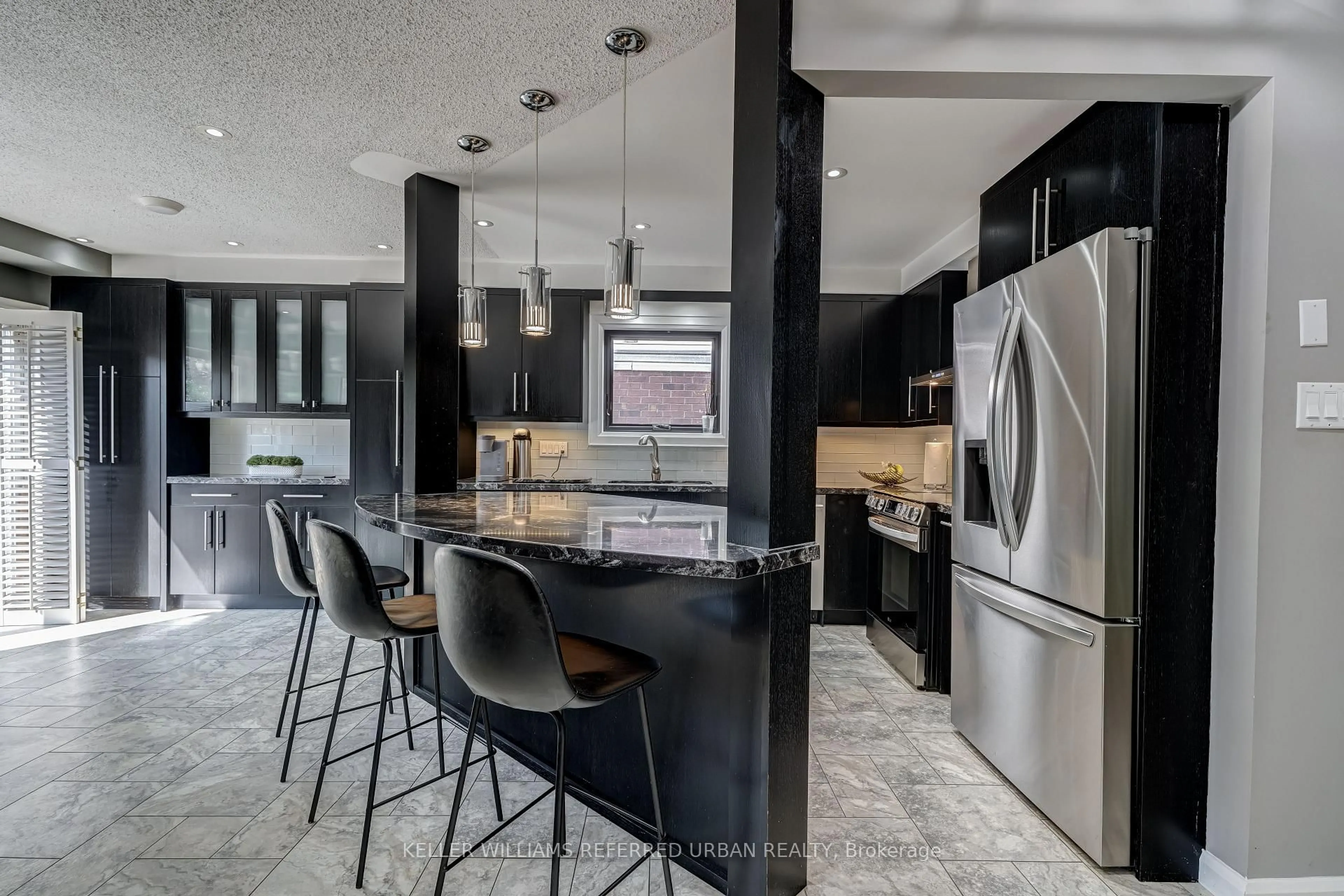 Contemporary kitchen, ceramic/tile floor for 9 Stone St, Halton Hills Ontario L7G 5W6