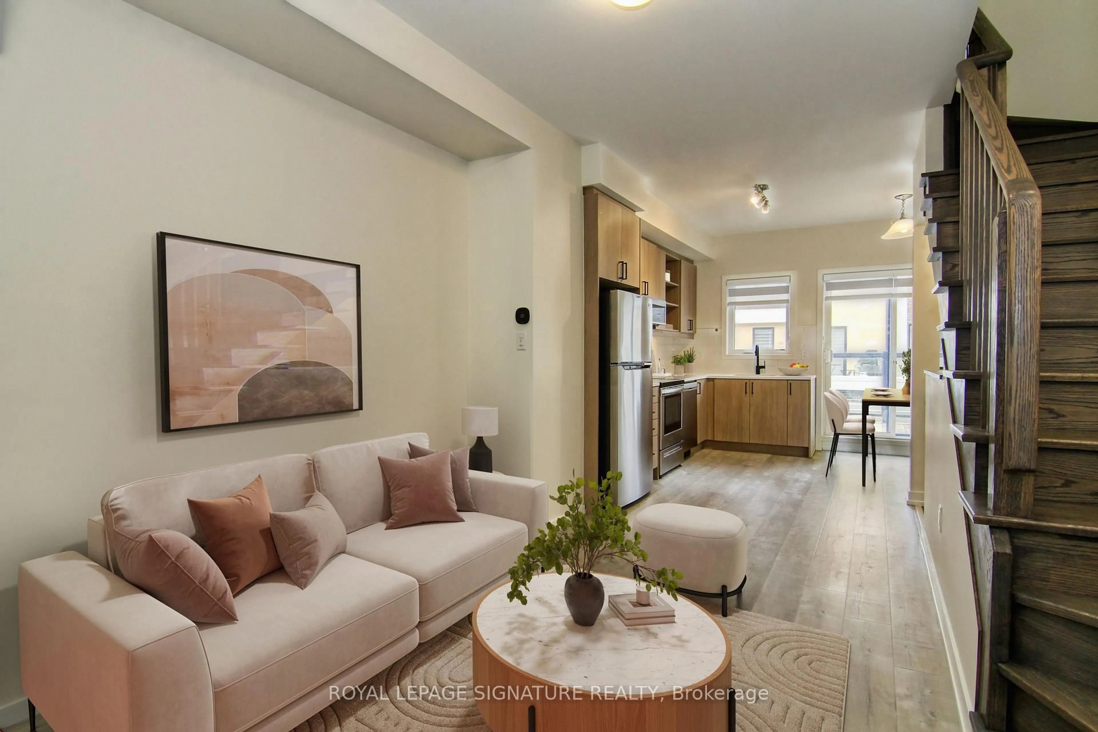 Living room with furniture, unknown for 90 Stanley Greene Blvd #2, Toronto Ontario M3K 0C8