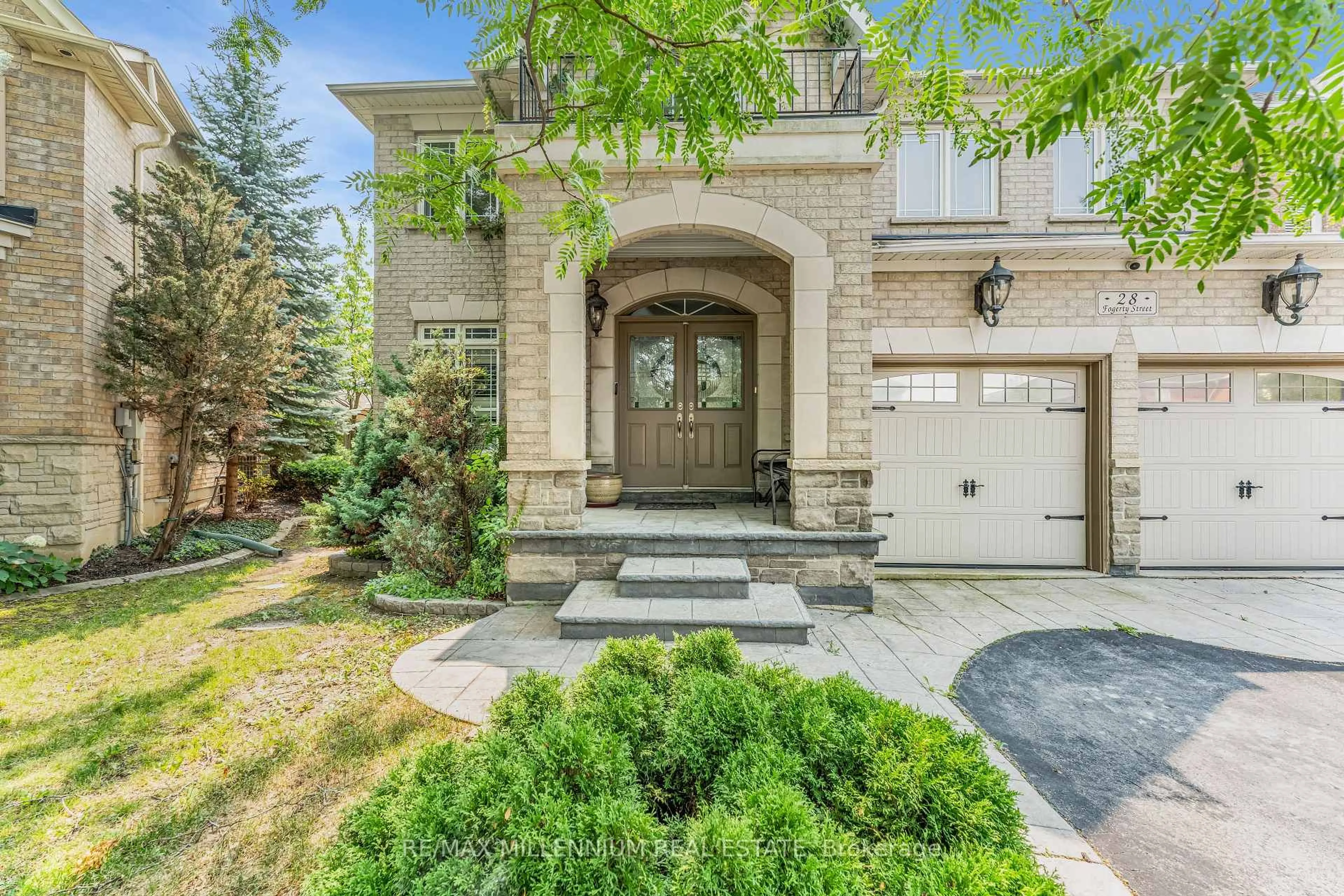 Home with brick exterior material, street for 28 Fogerty St, Brampton Ontario L6Y 5K2
