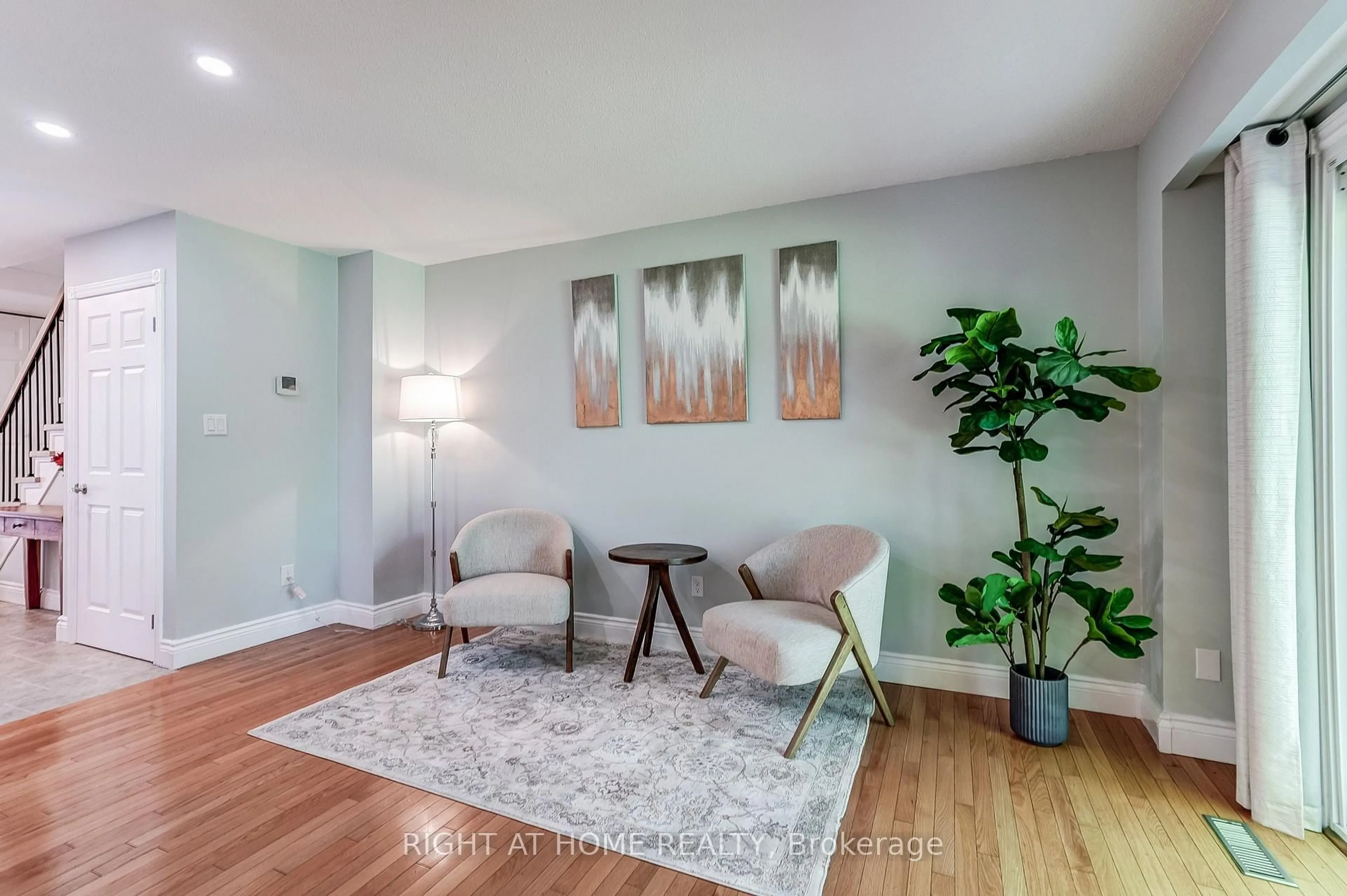 Living room with furniture, wood/laminate floor for 2120 Rathburn Rd #55, Mississauga Ontario L4W 2S8
