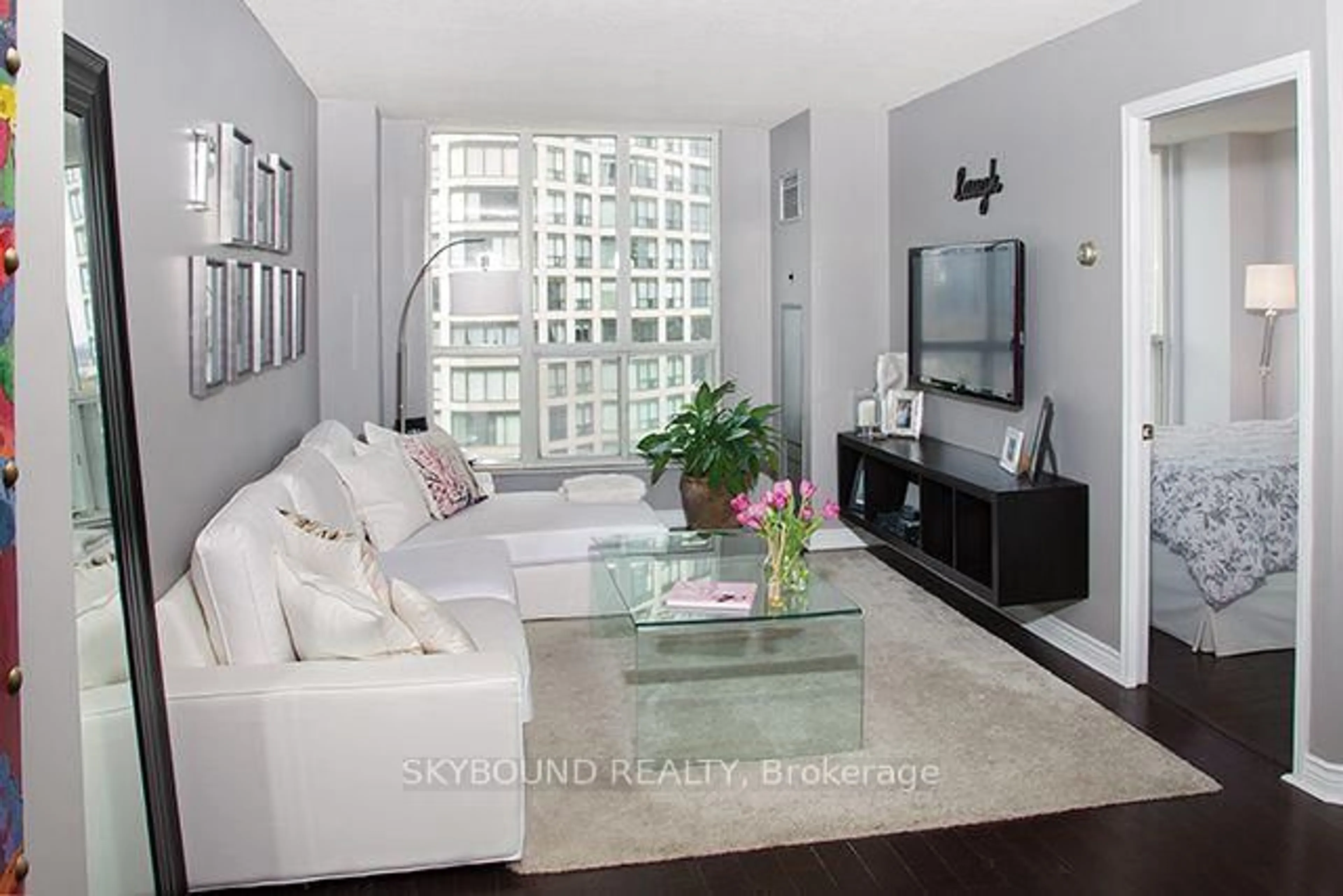 Living room with furniture, unknown for 2287 Lake Shore Blvd #505, Toronto Ontario M8V 3Y1