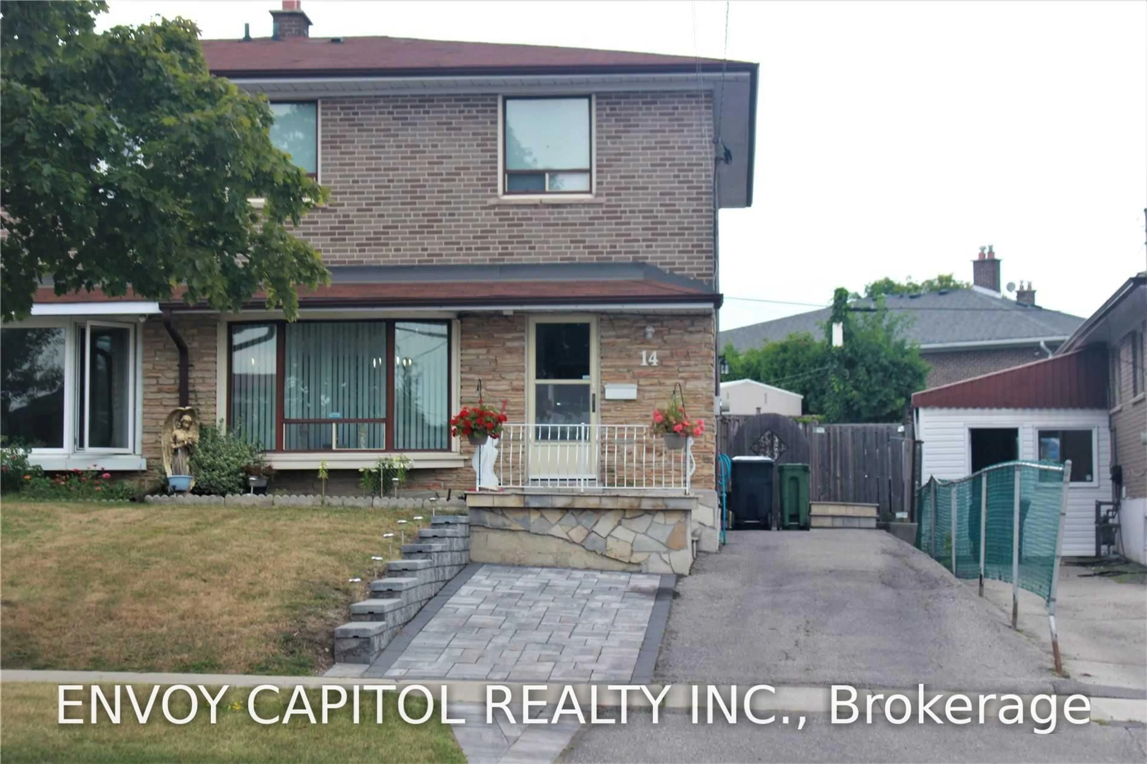 Home with brick exterior material, street for 14 Faulkner Cres, Toronto Ontario M9M 2C1