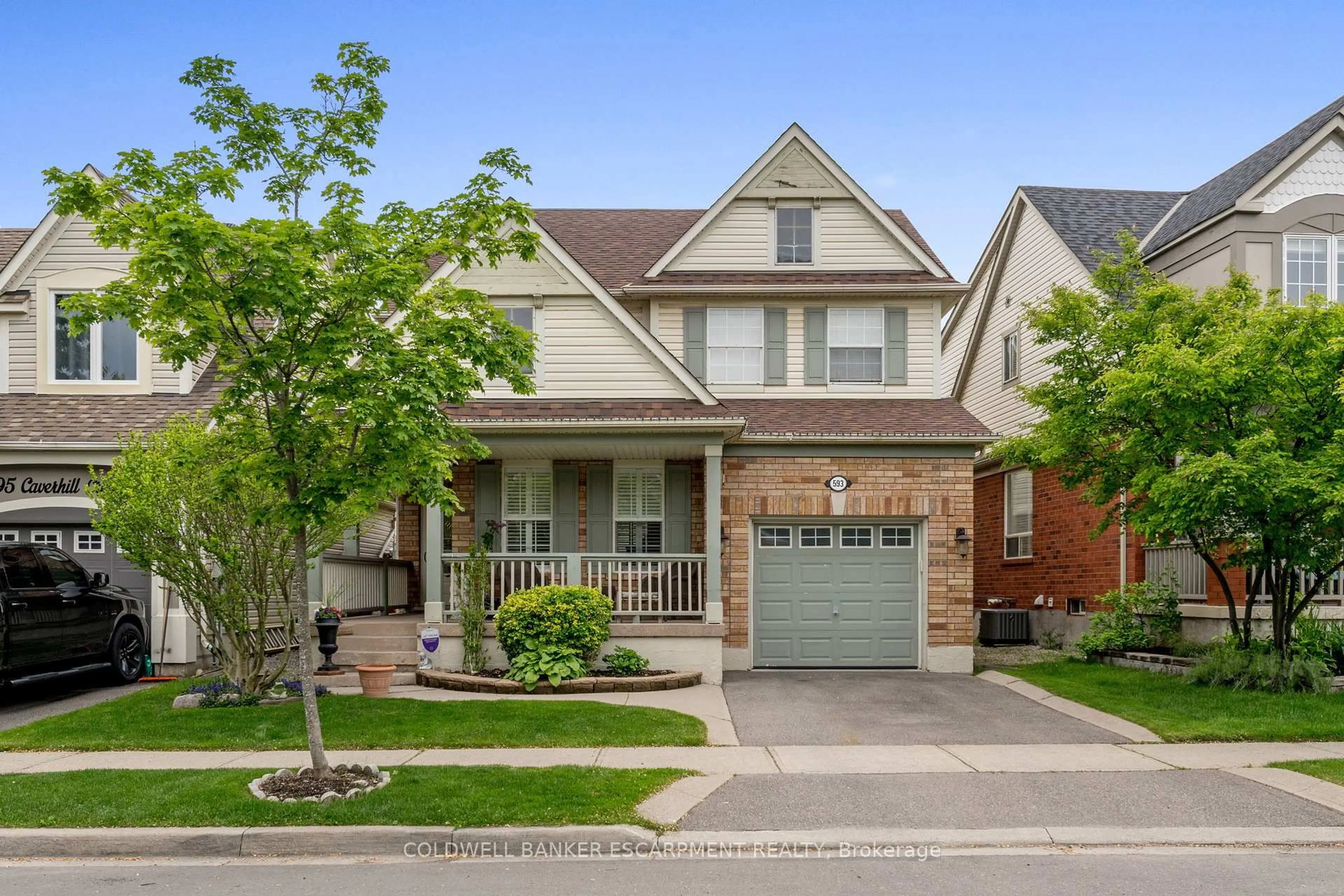 Home with brick exterior material, street for 593 Caverhill Cres, Milton Ontario L9T 5K1
