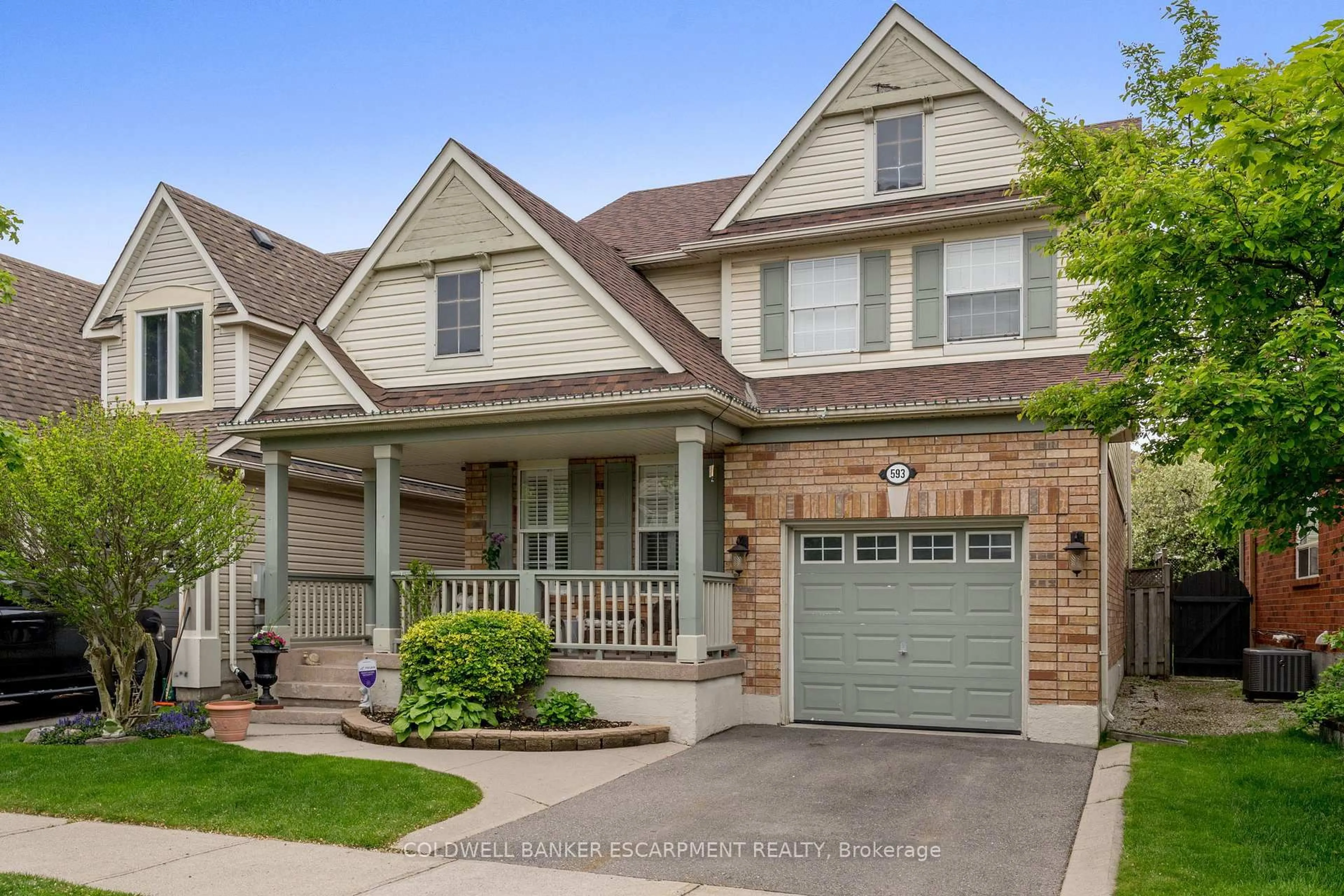 Home with brick exterior material, street for 593 Caverhill Cres, Milton Ontario L9T 5K1