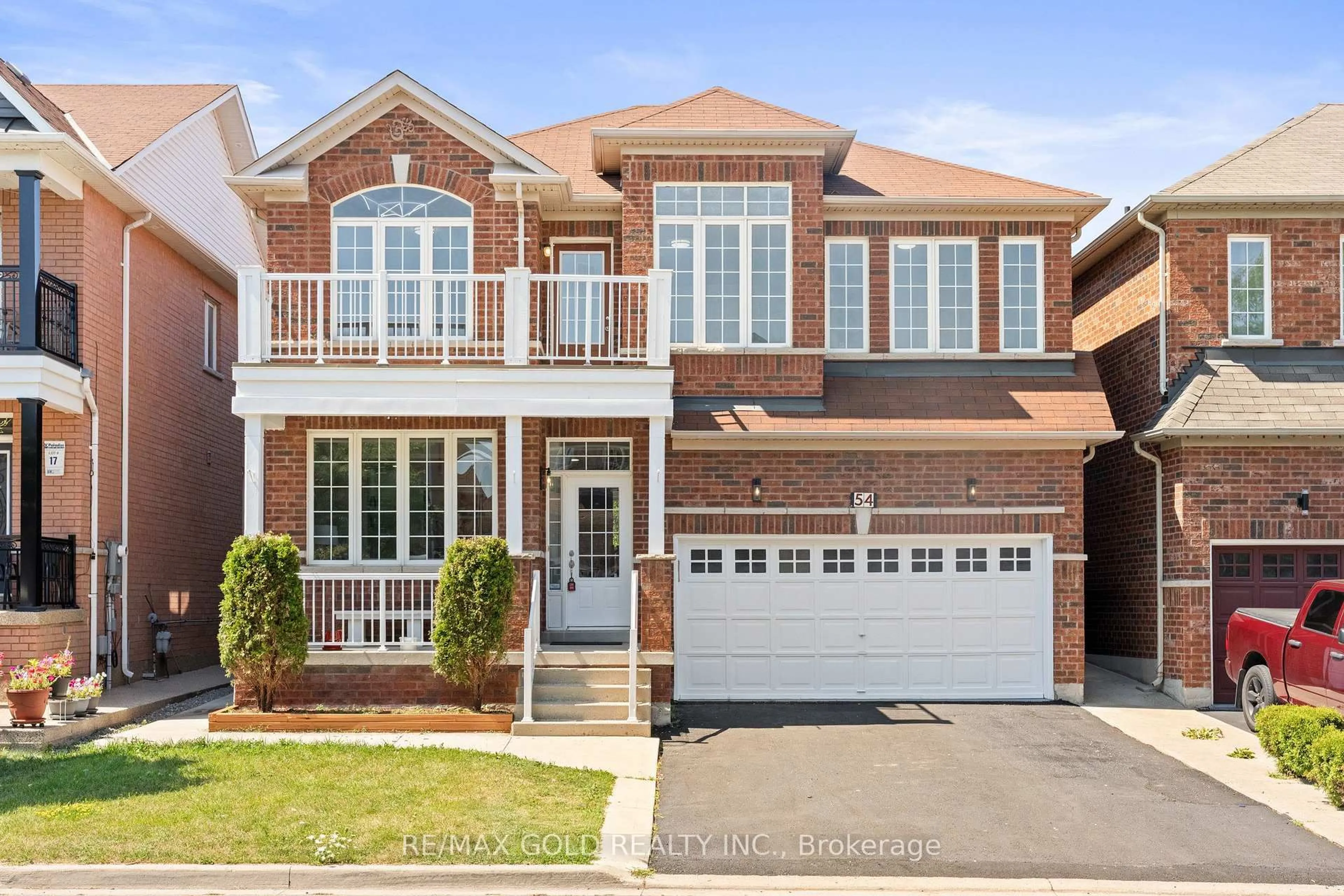 Home with brick exterior material, street for 54 Blazing Star Dr, Brampton Ontario L6R 3E7