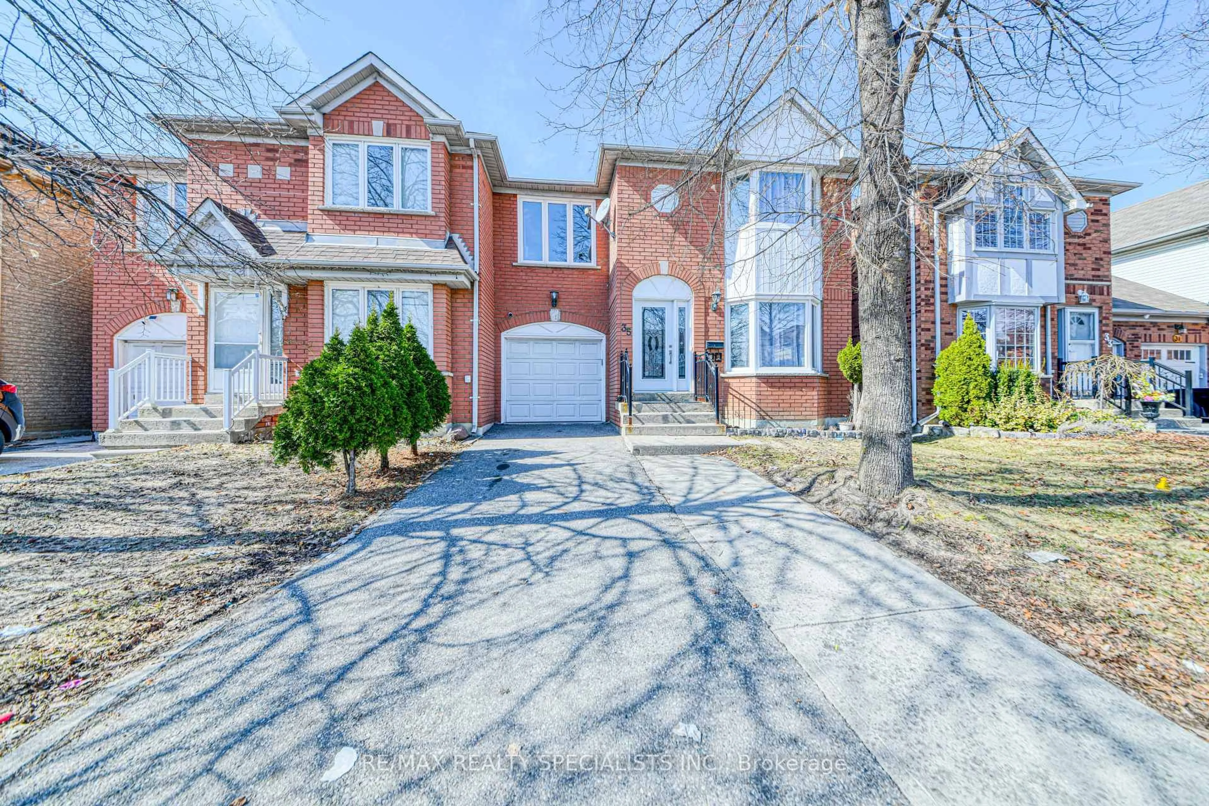 Home with brick exterior material, street for 35 Softneedle Ave, Brampton Ontario L6R 1K4
