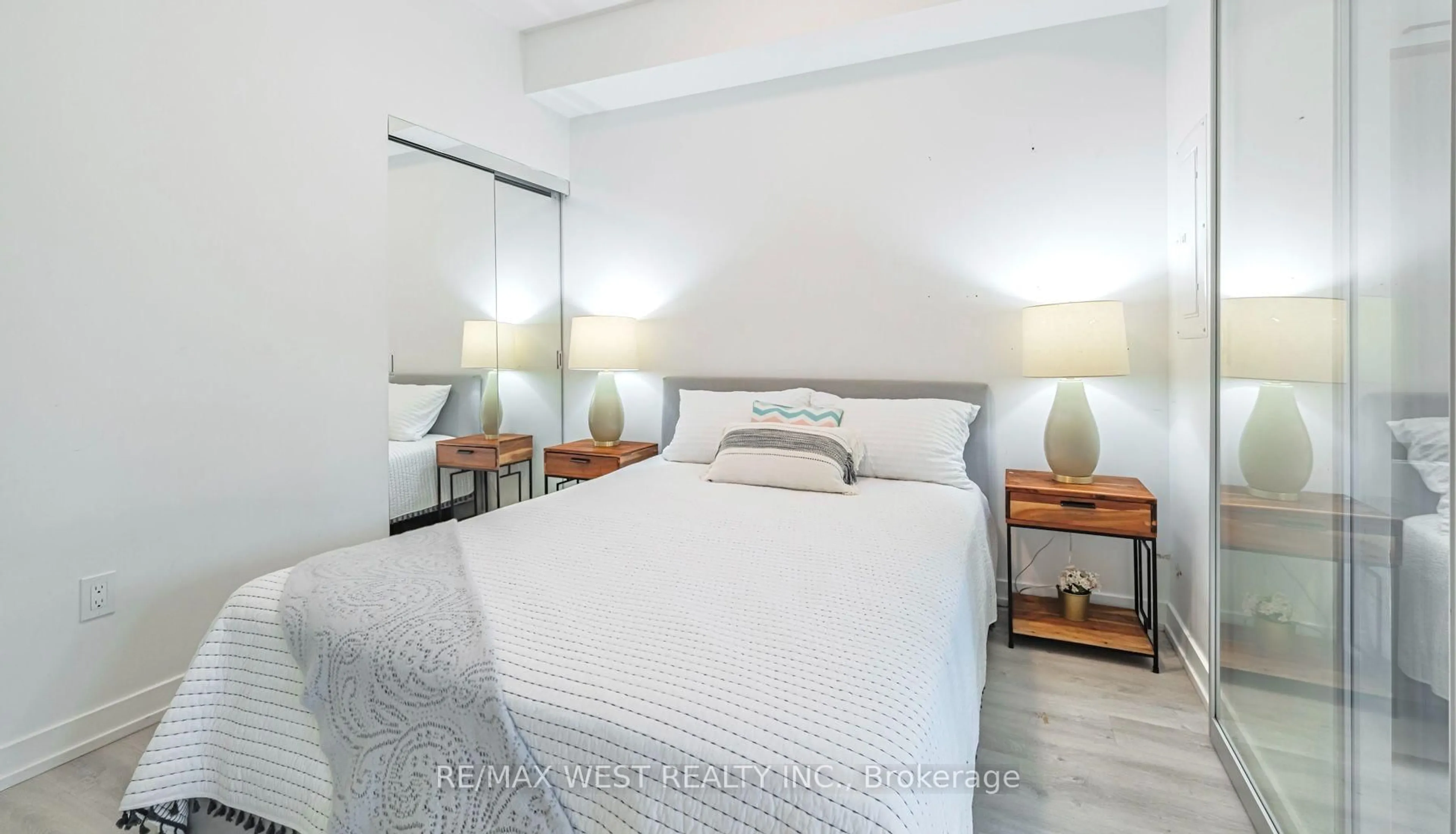 Bedroom with bed, unknown for 2300 St Clair Ave #211, Toronto Ontario M6N 0B3