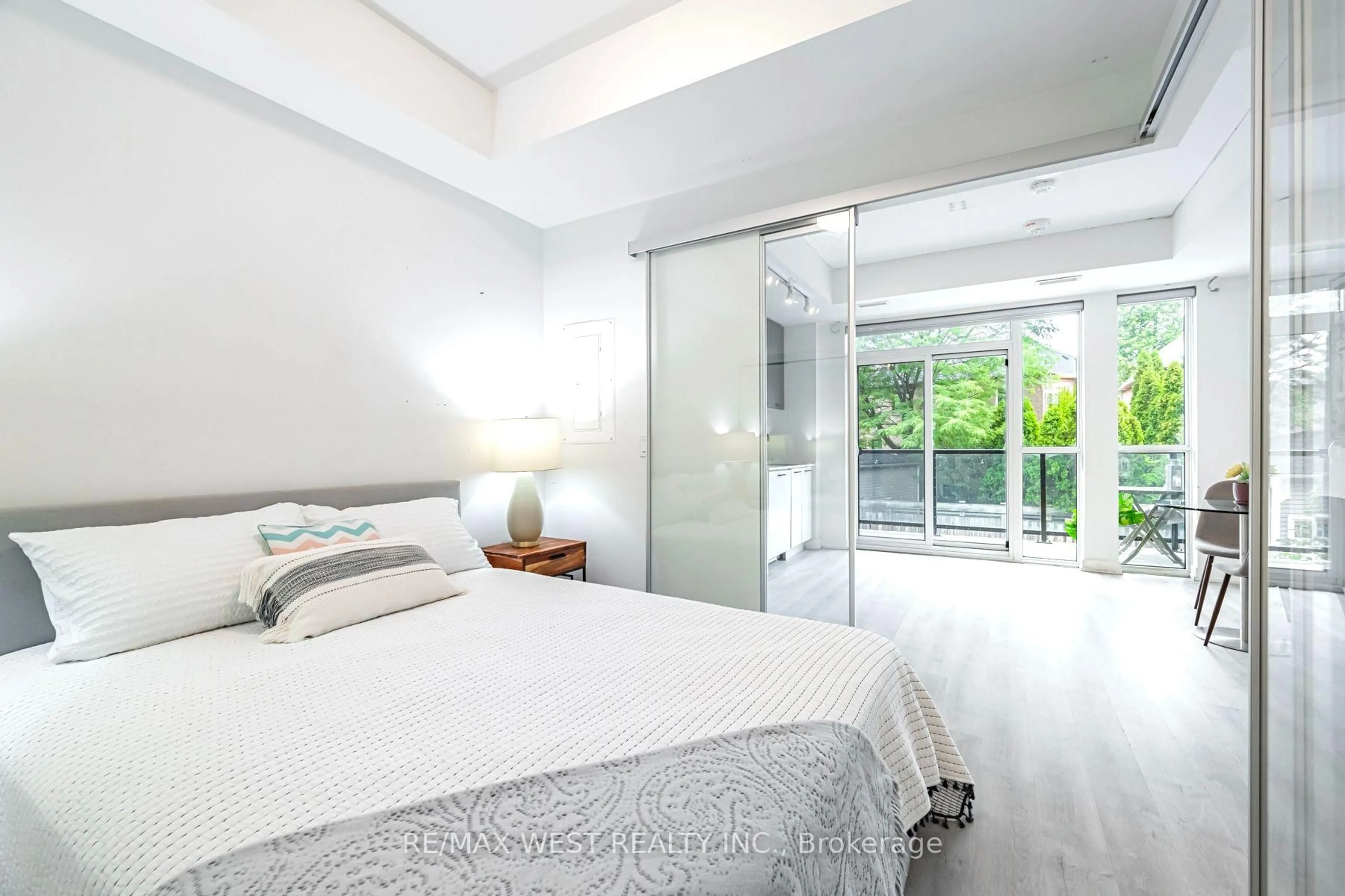 Bedroom with bed, unknown for 2300 St Clair Ave #211, Toronto Ontario M6N 0B3