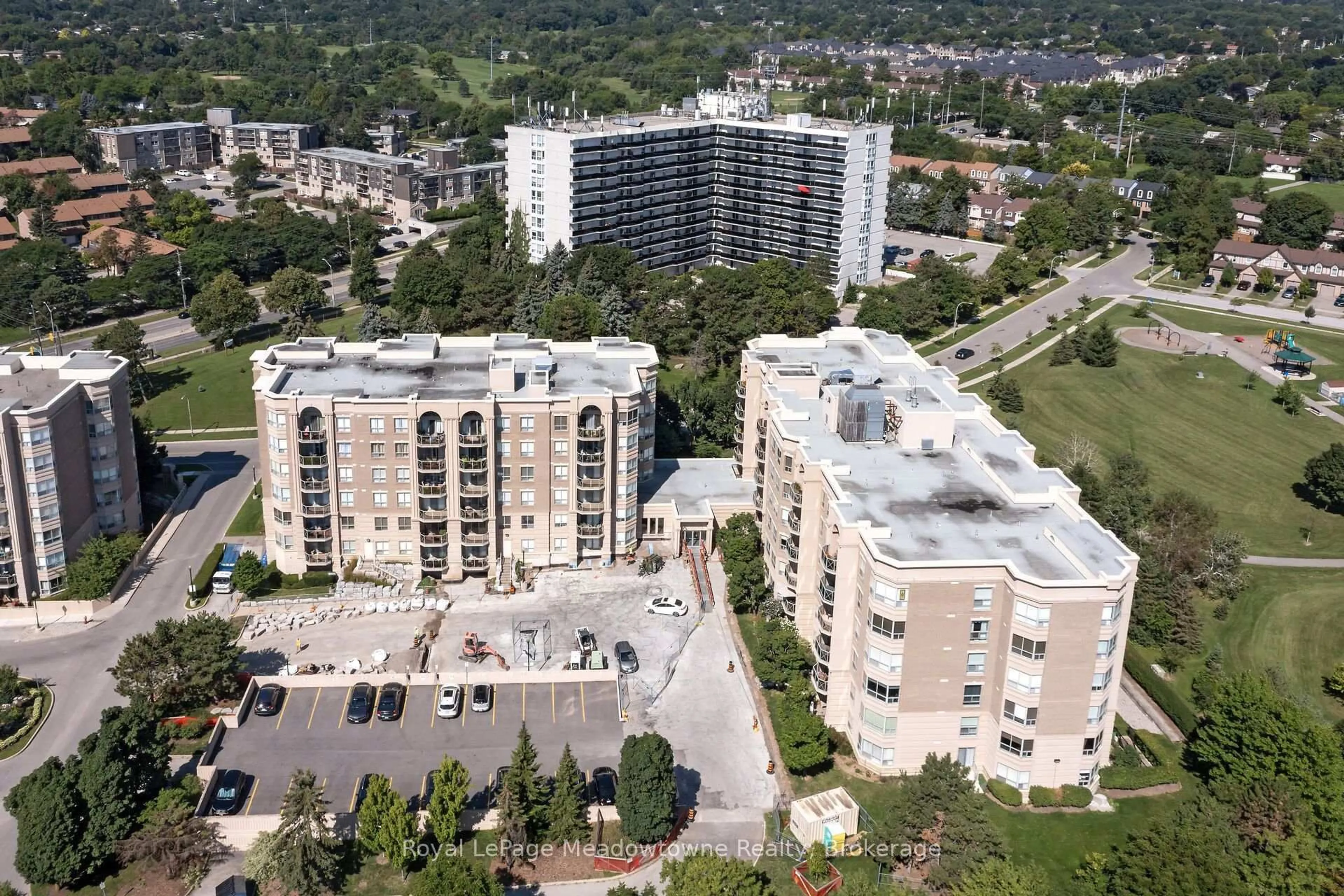 A pic from outside/outdoor area/front of a property/back of a property/a pic from drone, city buildings view from balcony for 2075 Amherst Heights Dr #210, Burlington Ontario L7P 5B8