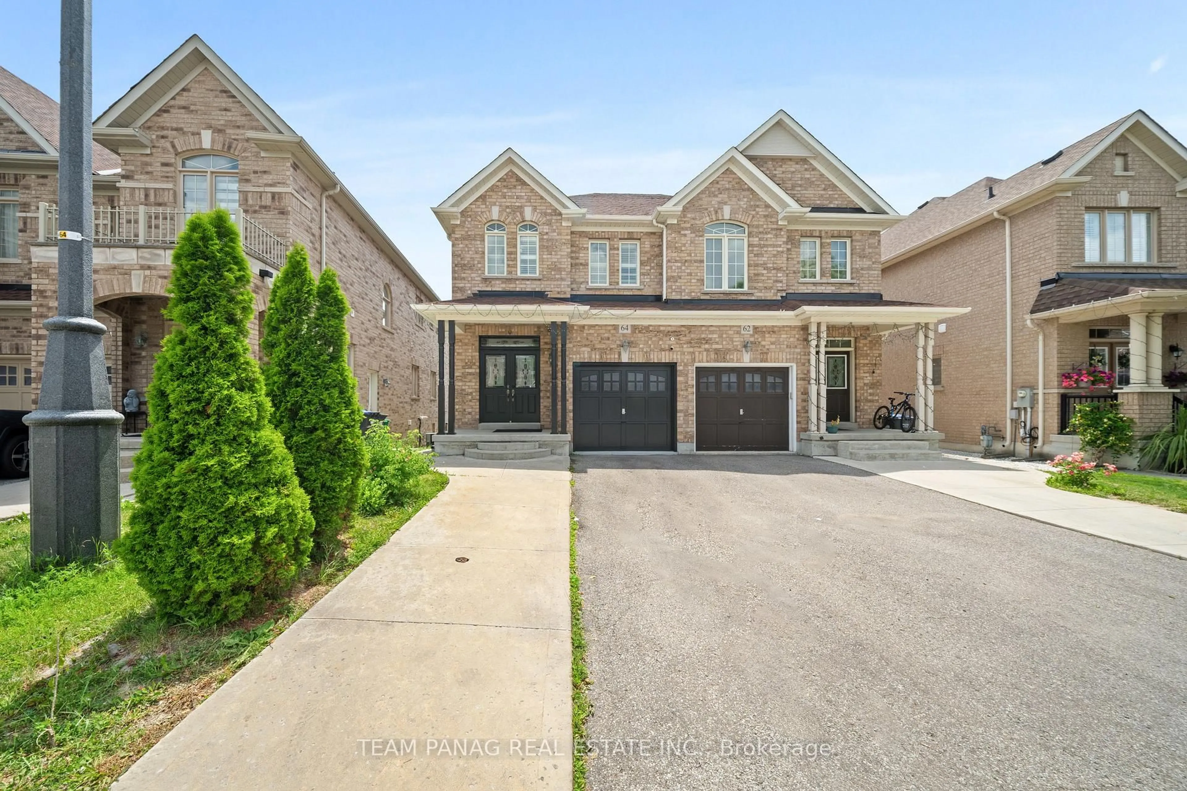 Home with brick exterior material, street for 64 Clearfield Dr, Brampton Ontario L6P 3J4