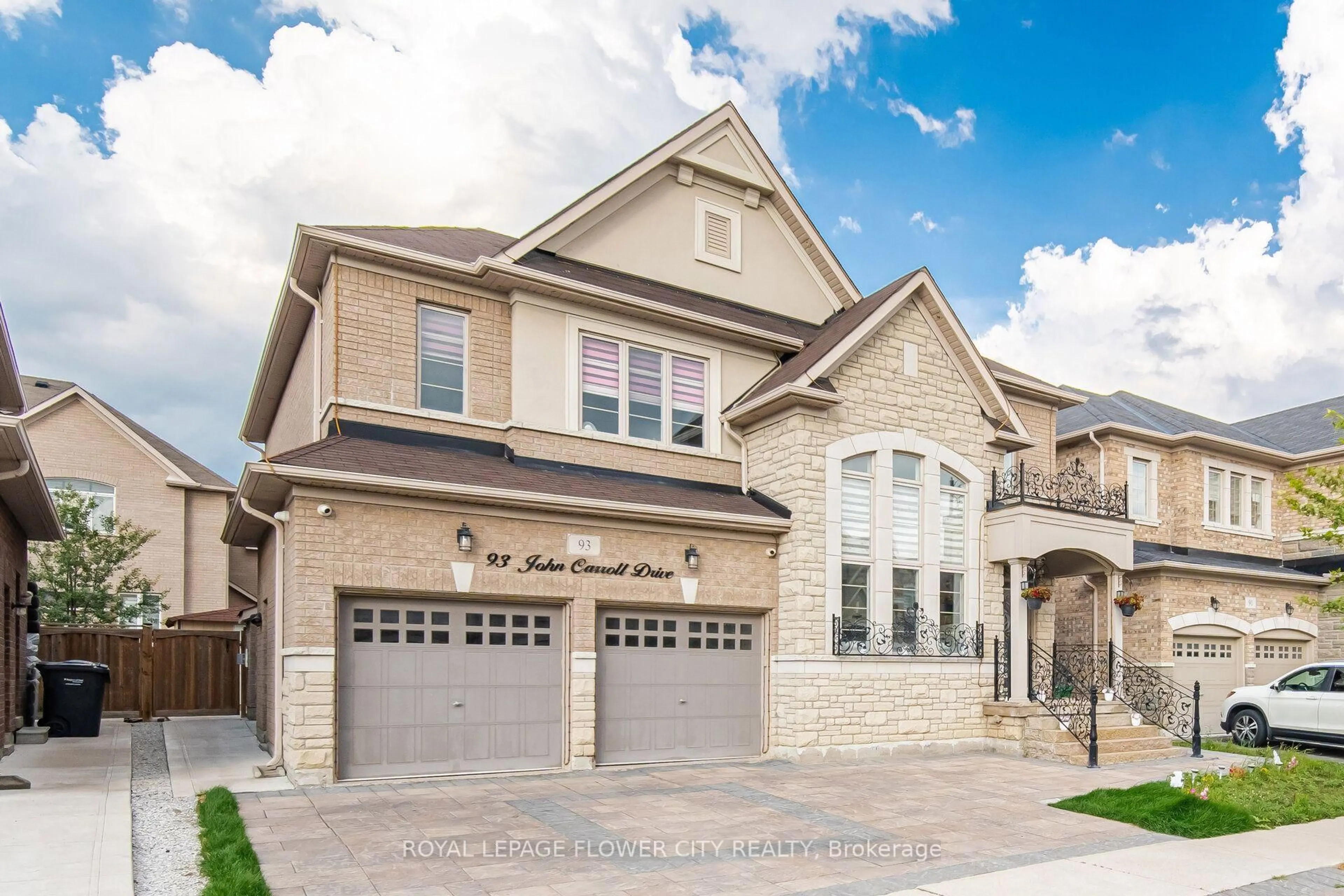 Home with brick exterior material, street for 93 John Carroll Dr, Brampton Ontario L6P 0H7