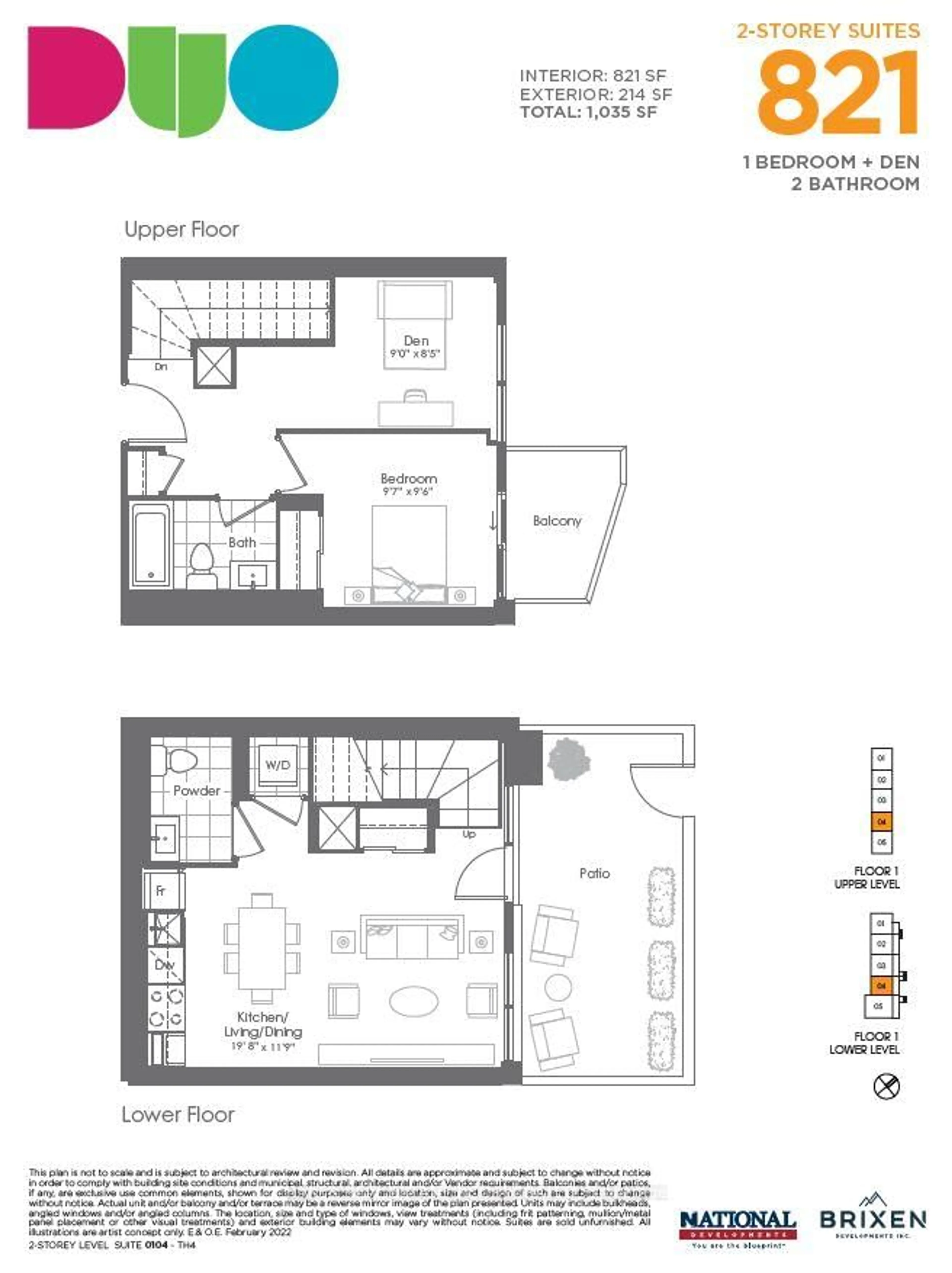 Floor plan for 260 Malta Ave #104, Brampton Ontario L6Y 6L7