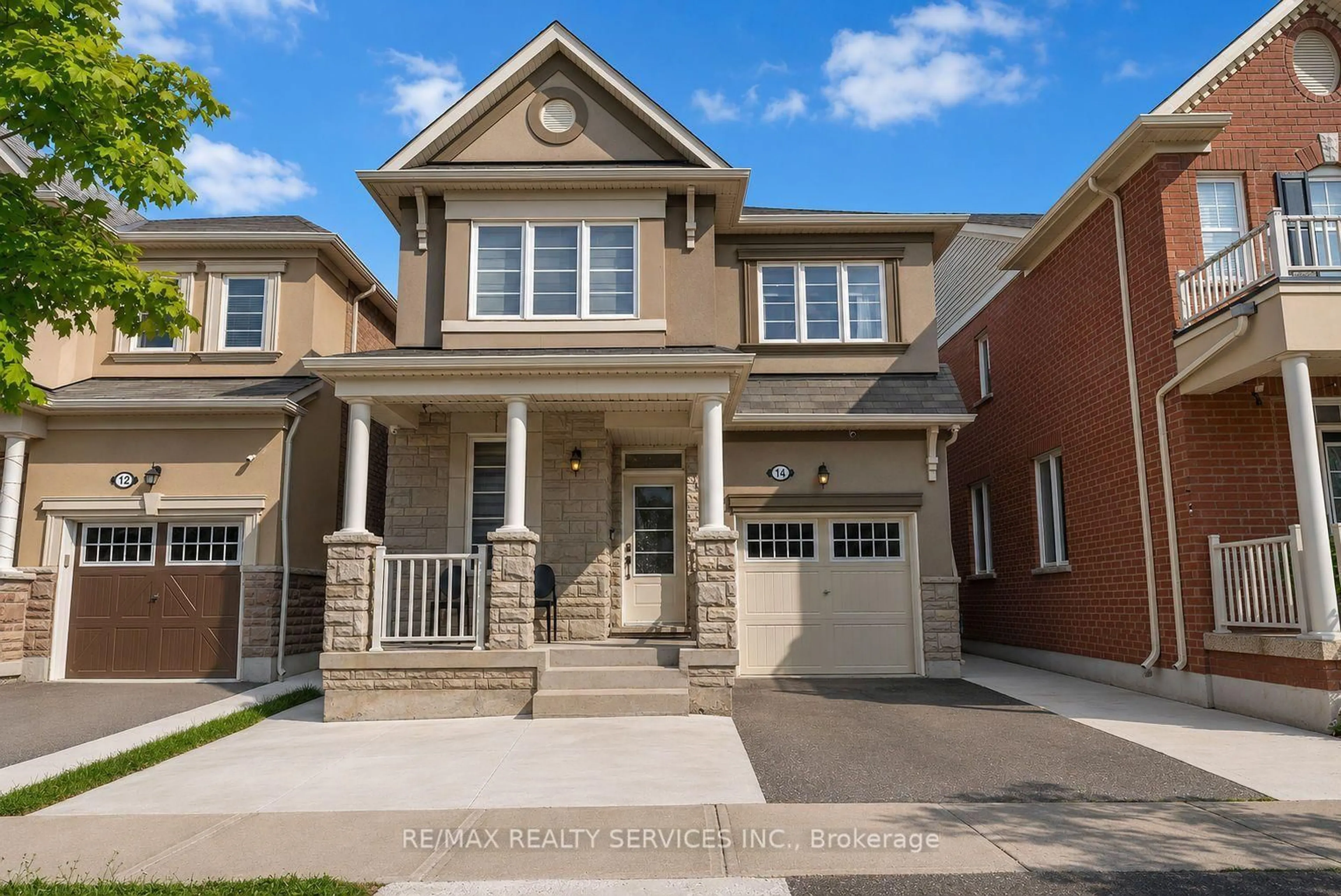 Home with brick exterior material, street for 14 Emerald Coast Tr, Brampton Ontario L7A 5A7