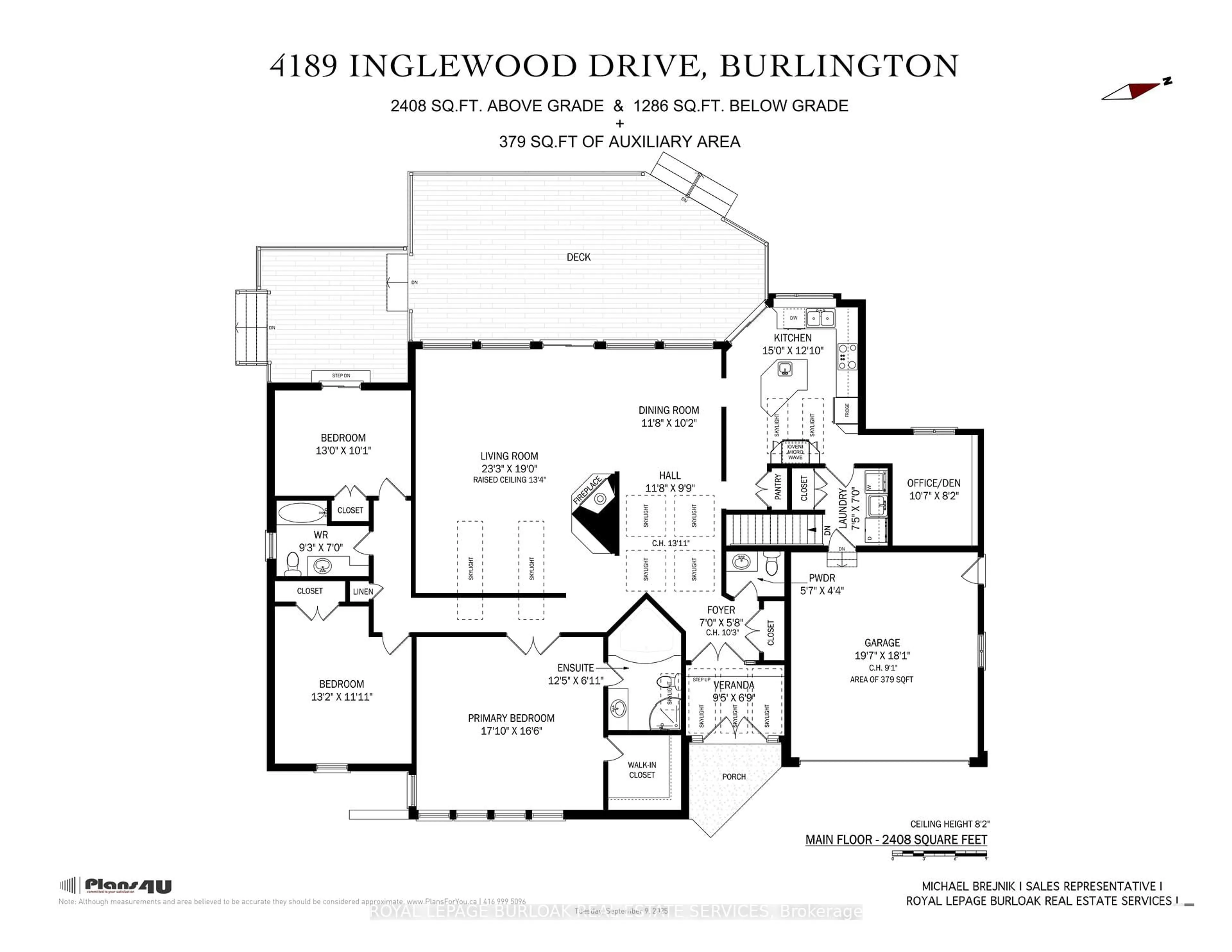 Floor plan for 4189 Inglewood Dr, Burlington Ontario L7L 1E3