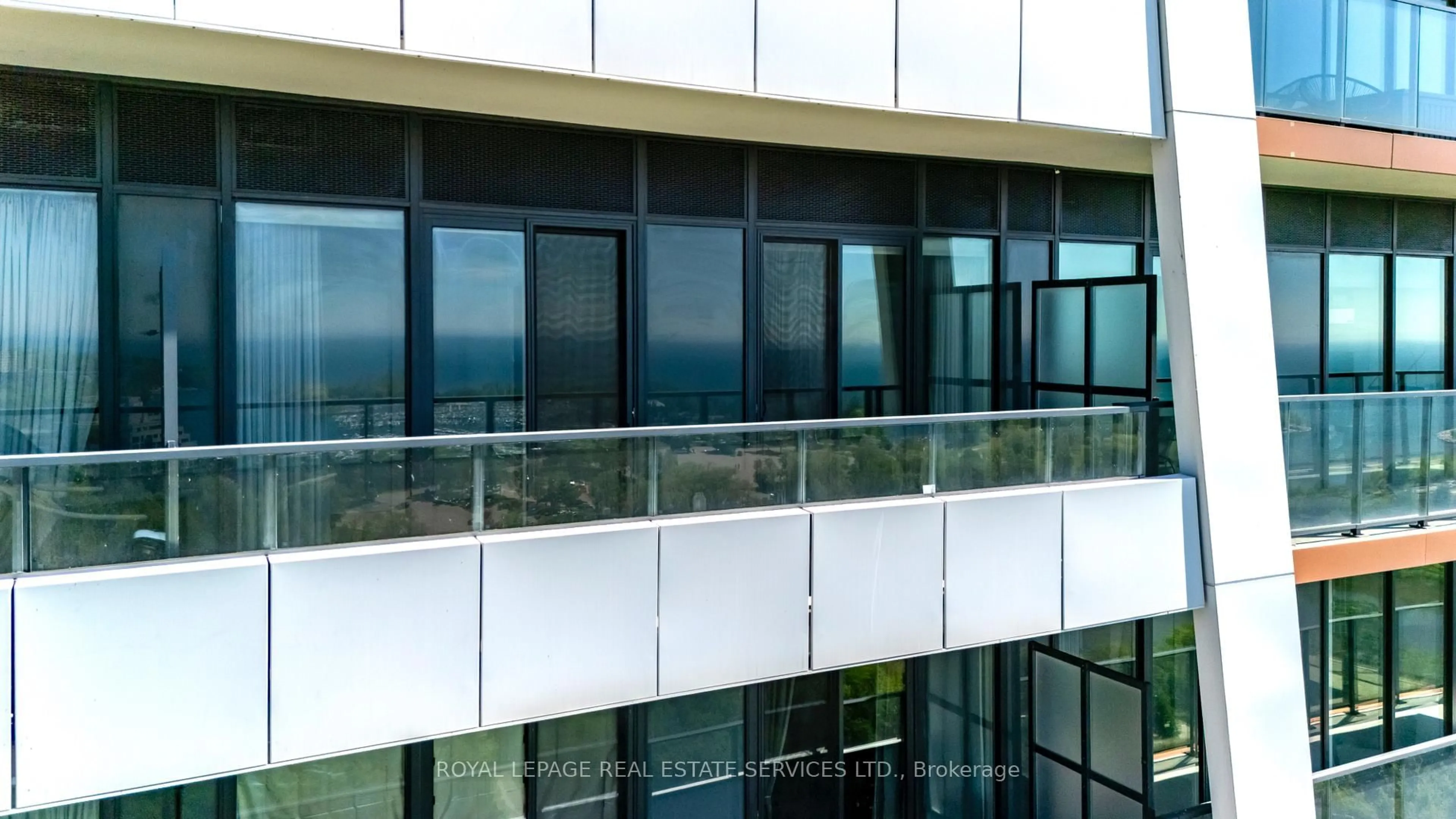 Balcony in the apartment, city buildings view from balcony for 30 Shore Breeze Dr #2019, Toronto Ontario M8V 0J1