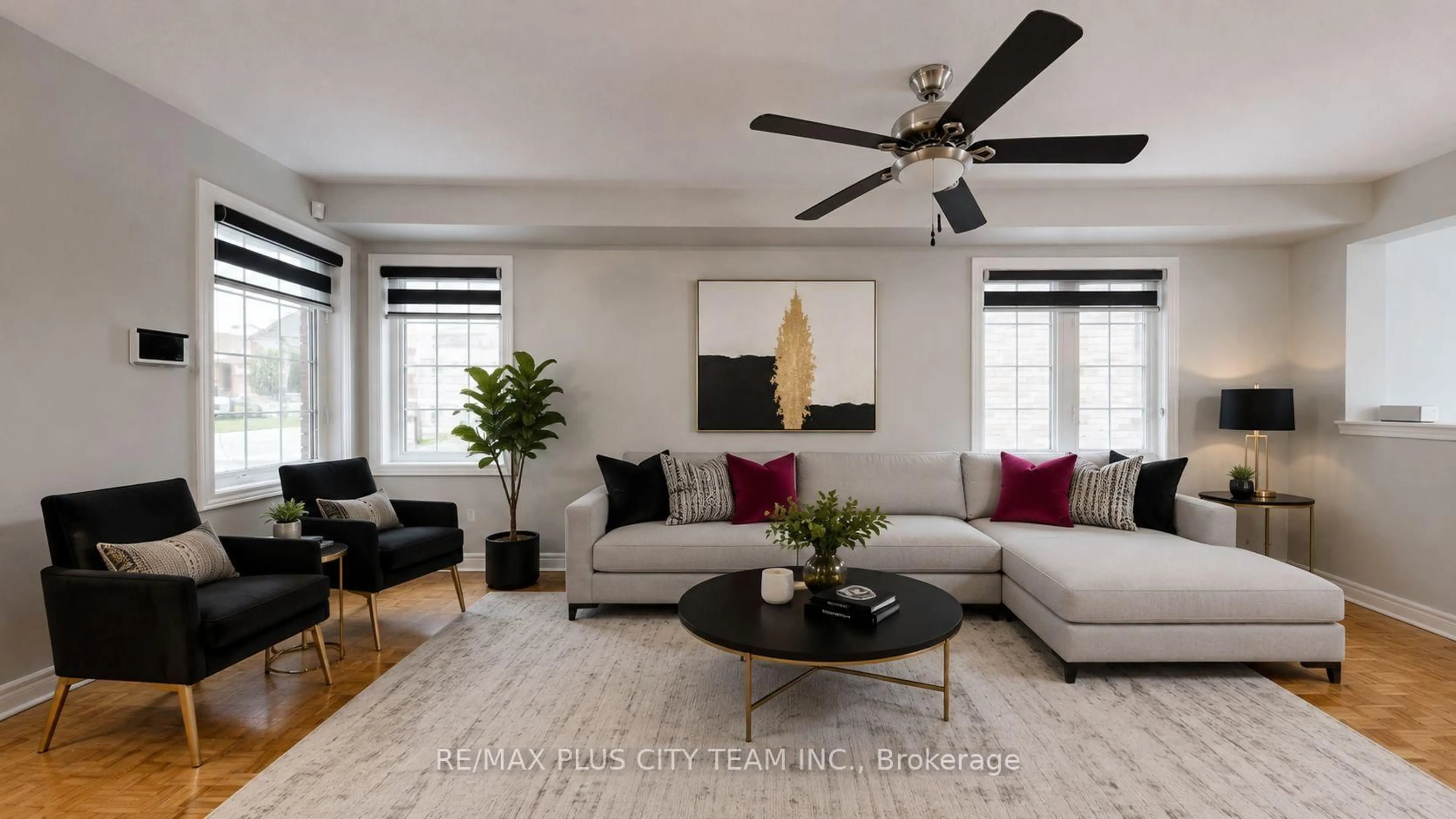 Living room with furniture, unknown for 4 Slessor Lane, Brampton Ontario L6P 1M3