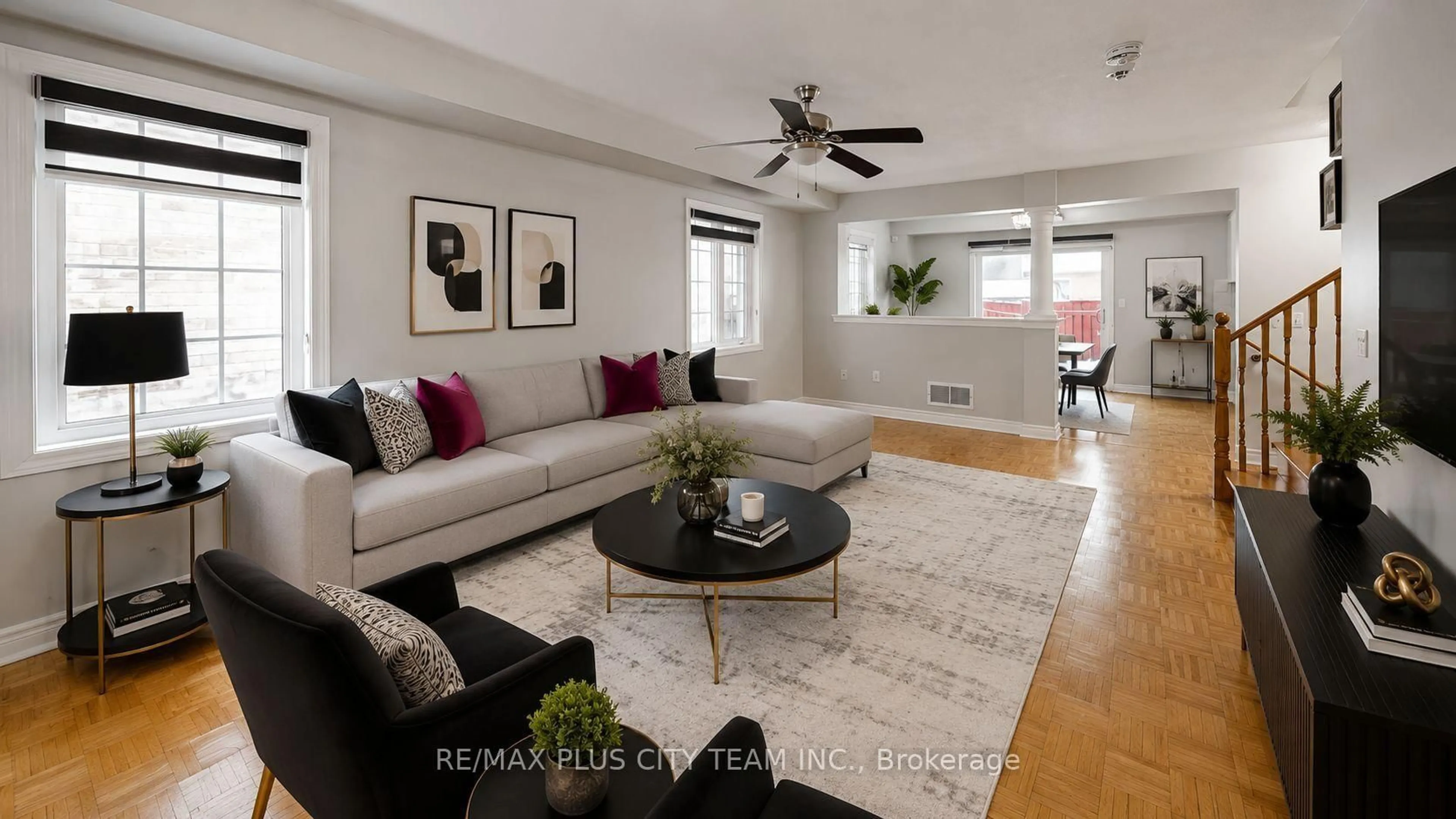 Living room with furniture, unknown for 4 Slessor Lane, Brampton Ontario L6P 1M3