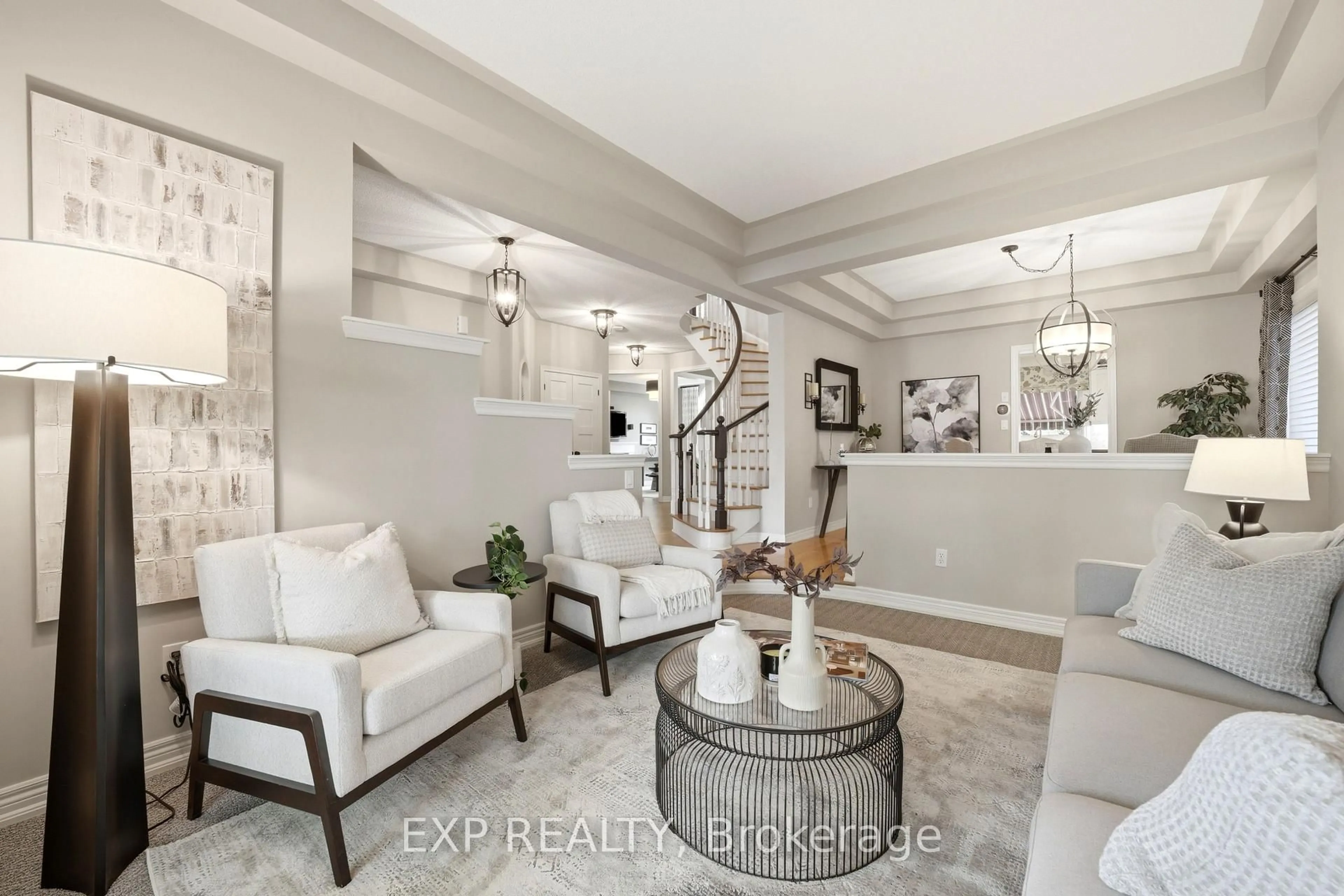 Living room with furniture, ceramic/tile floor for 2172 North Ridge Tr, Oakville Ontario L6H 5M3