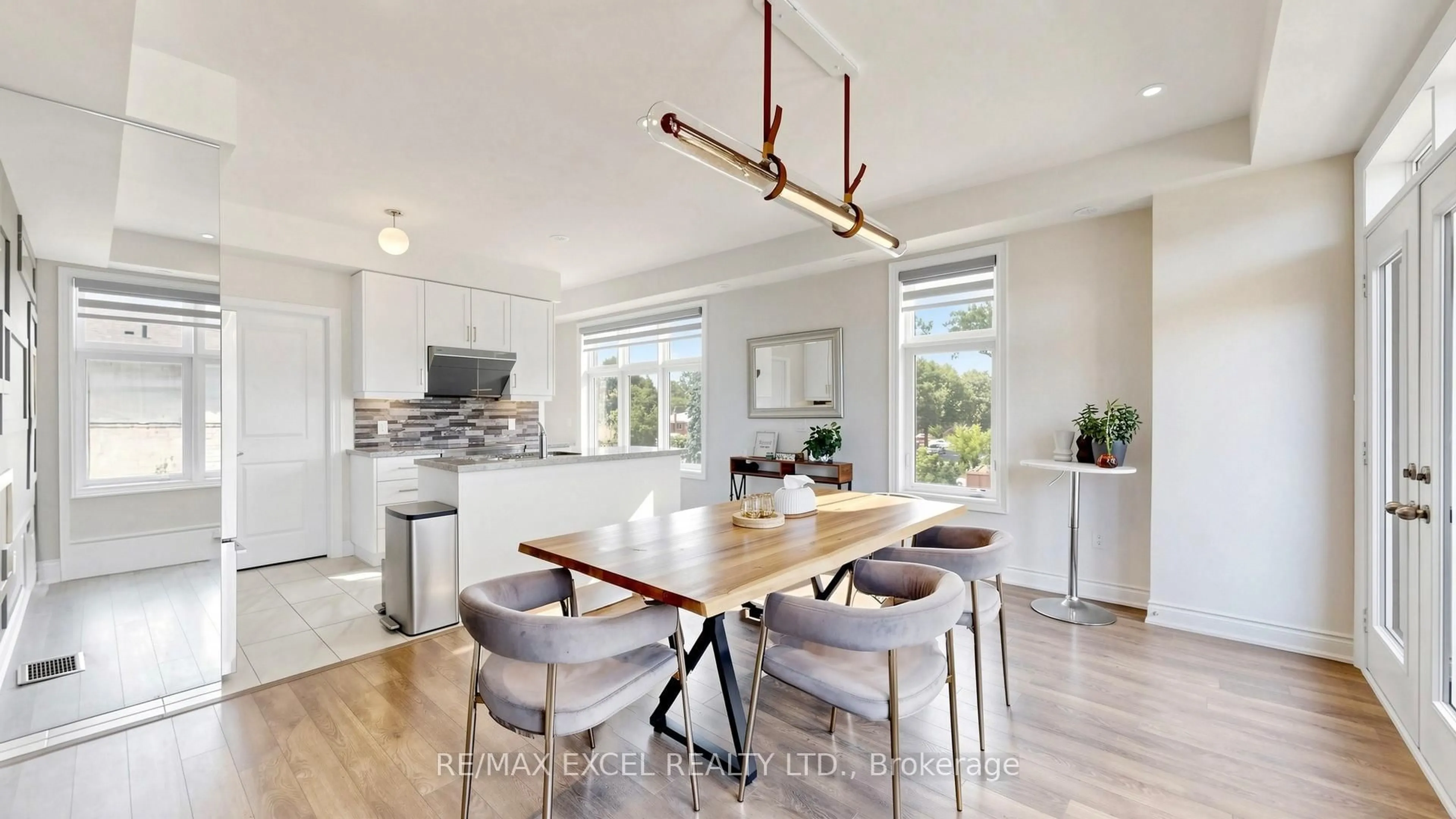 Open concept kitchen, wood/laminate floor for 2A Muir Ave #1, Toronto Ontario M9L 0A6