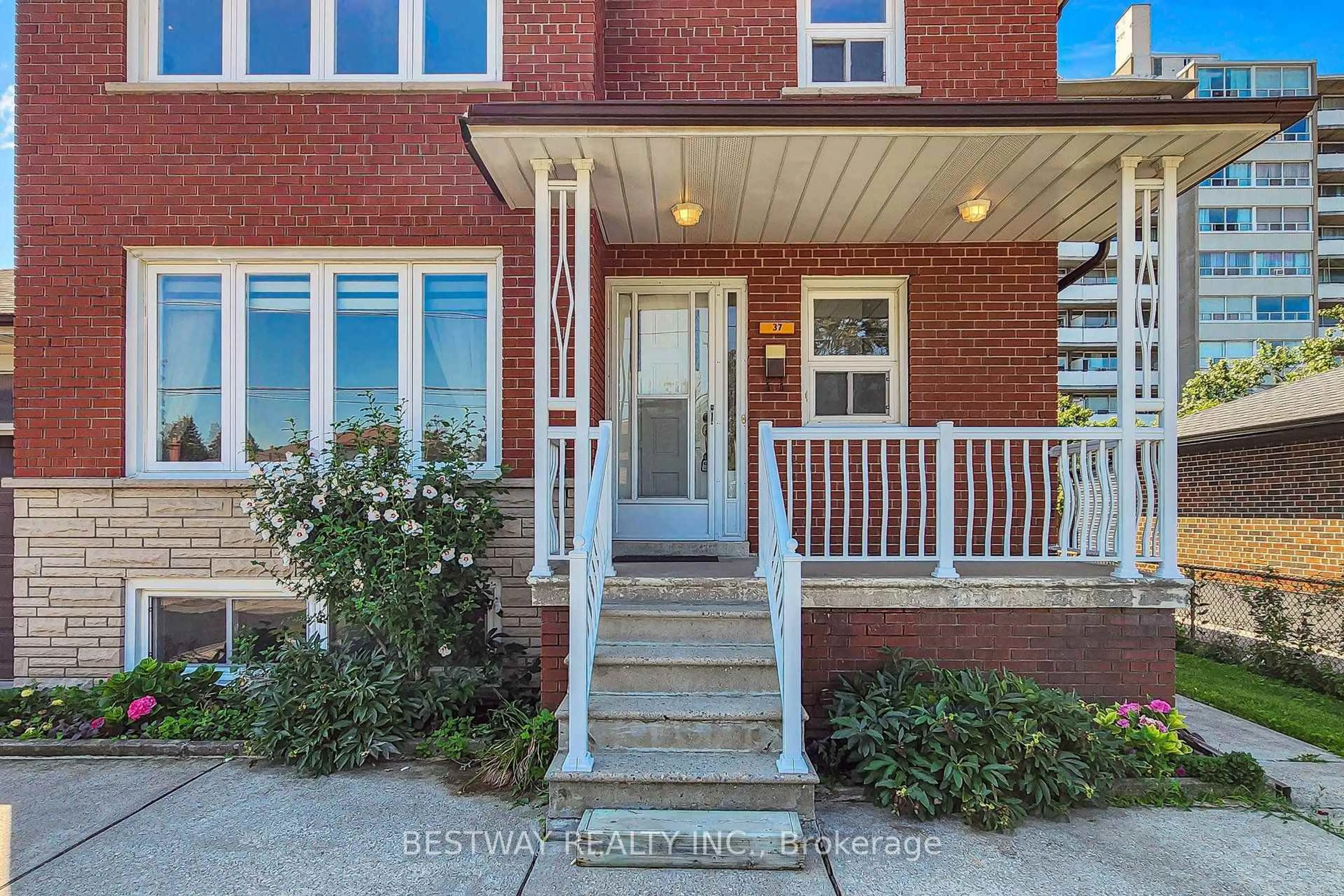 Home with brick exterior material, street for 37 Victory Dr, Toronto Ontario M3M 2J5