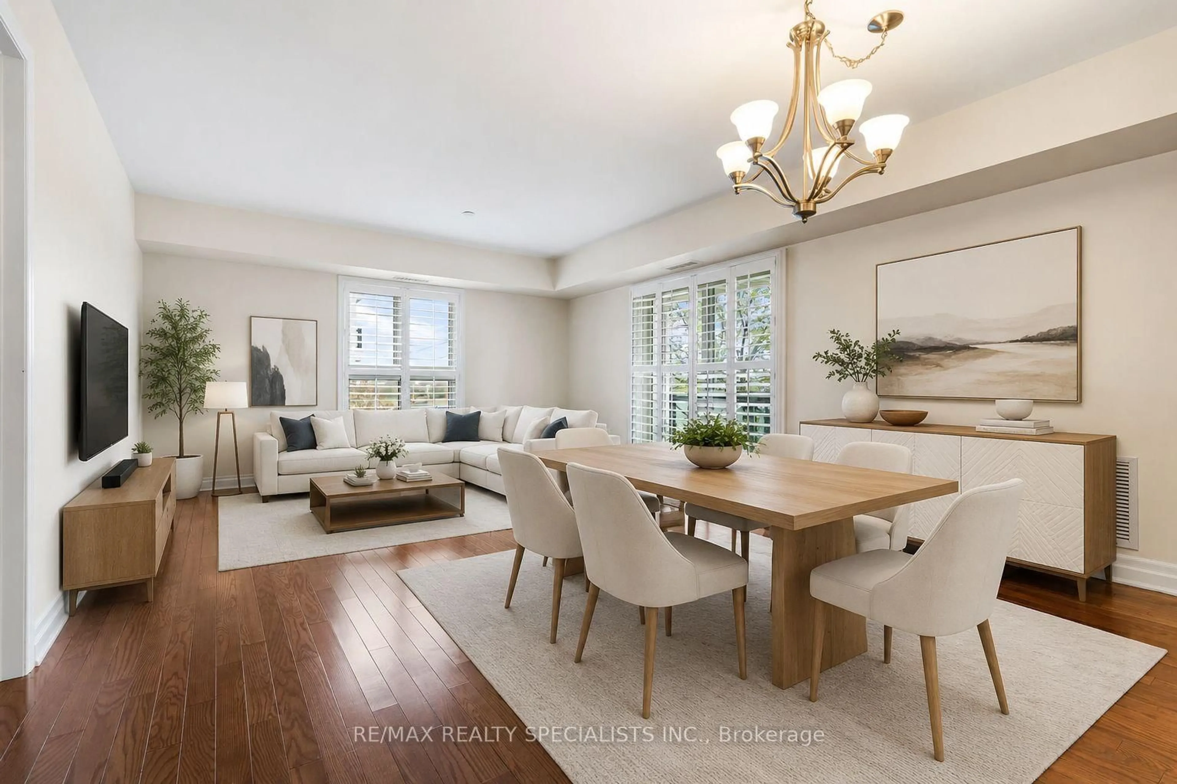 Dining room, wood/laminate floor for 1045 Nadalin Hts #209, Milton Ontario L9T 8R5