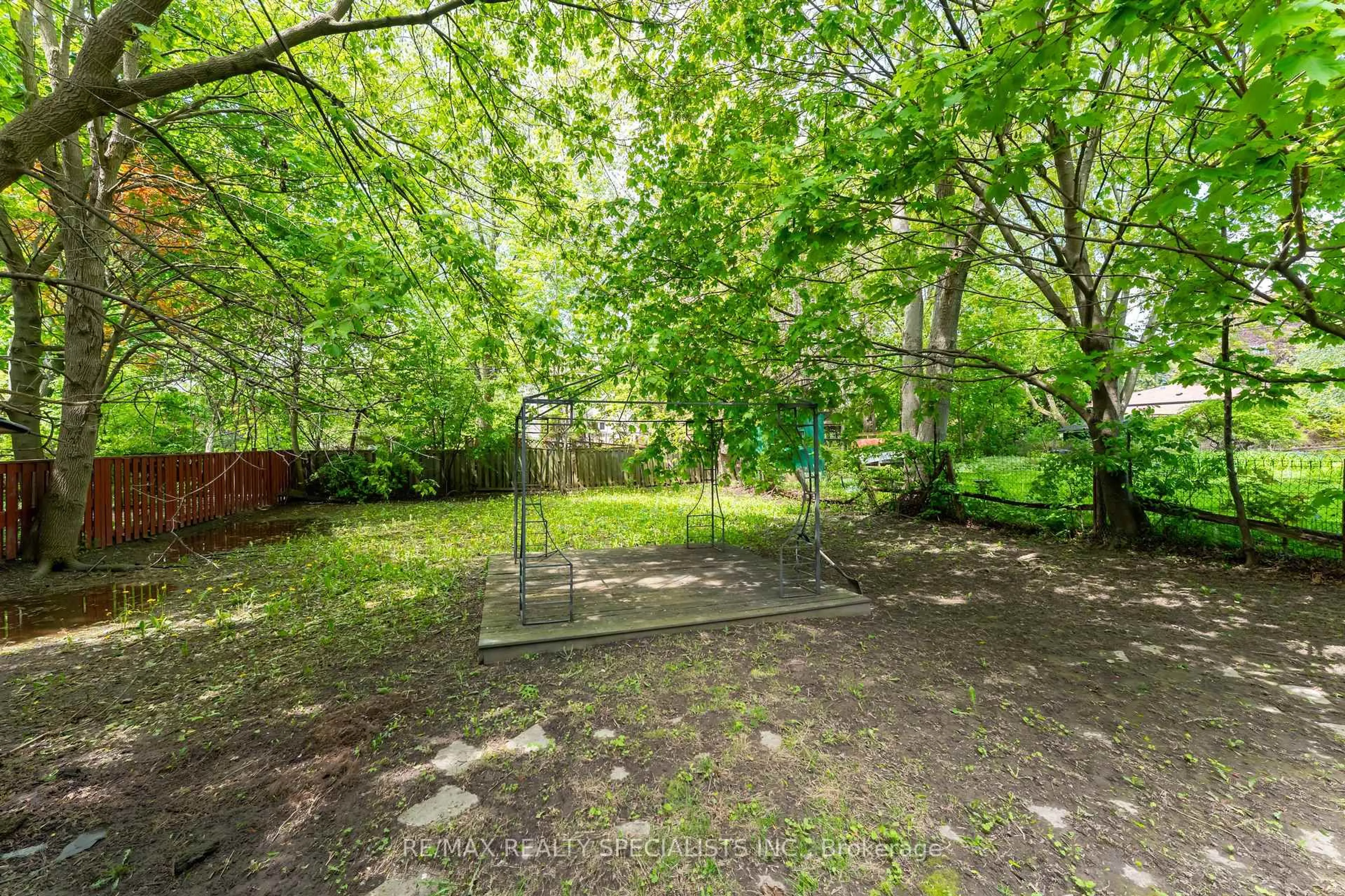 Patio, forest/trees view for 4 Elton Cres, Toronto Ontario M8W 2X8