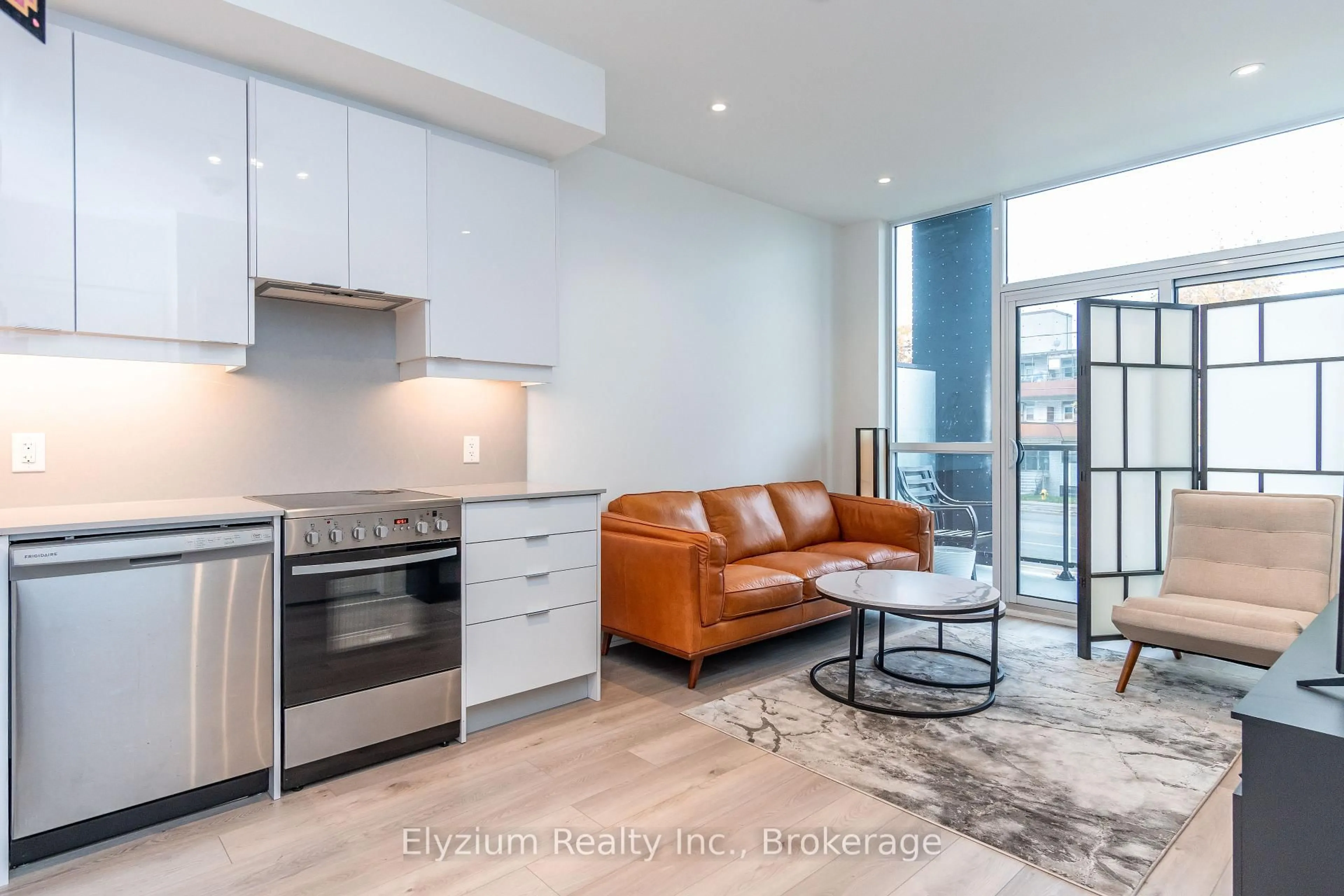 Open concept kitchen, unknown for 50 George Butchart Dr #112, Toronto Ontario M3K 2C5